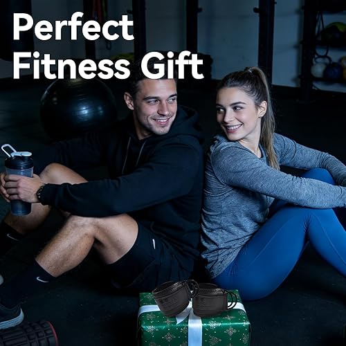 Miniatura 6 de Correa de tobillo para máquina de cable (paquete de 2), bandas de resistencia de tobillo, correas de patada hacia atrás con cable para gimnasio,