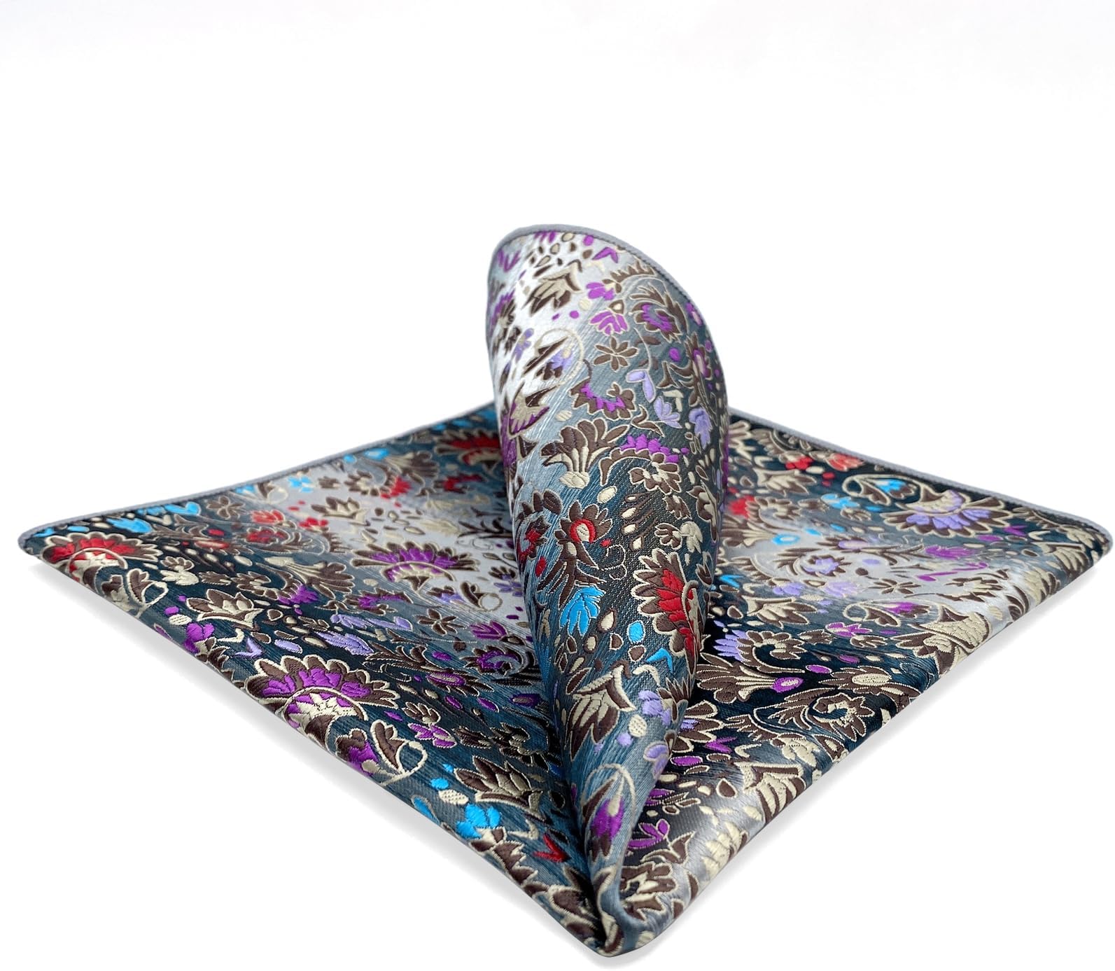 SHLAX&WING Floral Multicolor Silk Pocket Square Mens Hankies Hanky