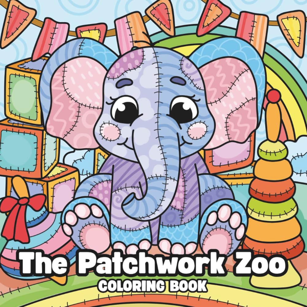 The Patchwork Zoo Coloring Book: Cute Animals to Color