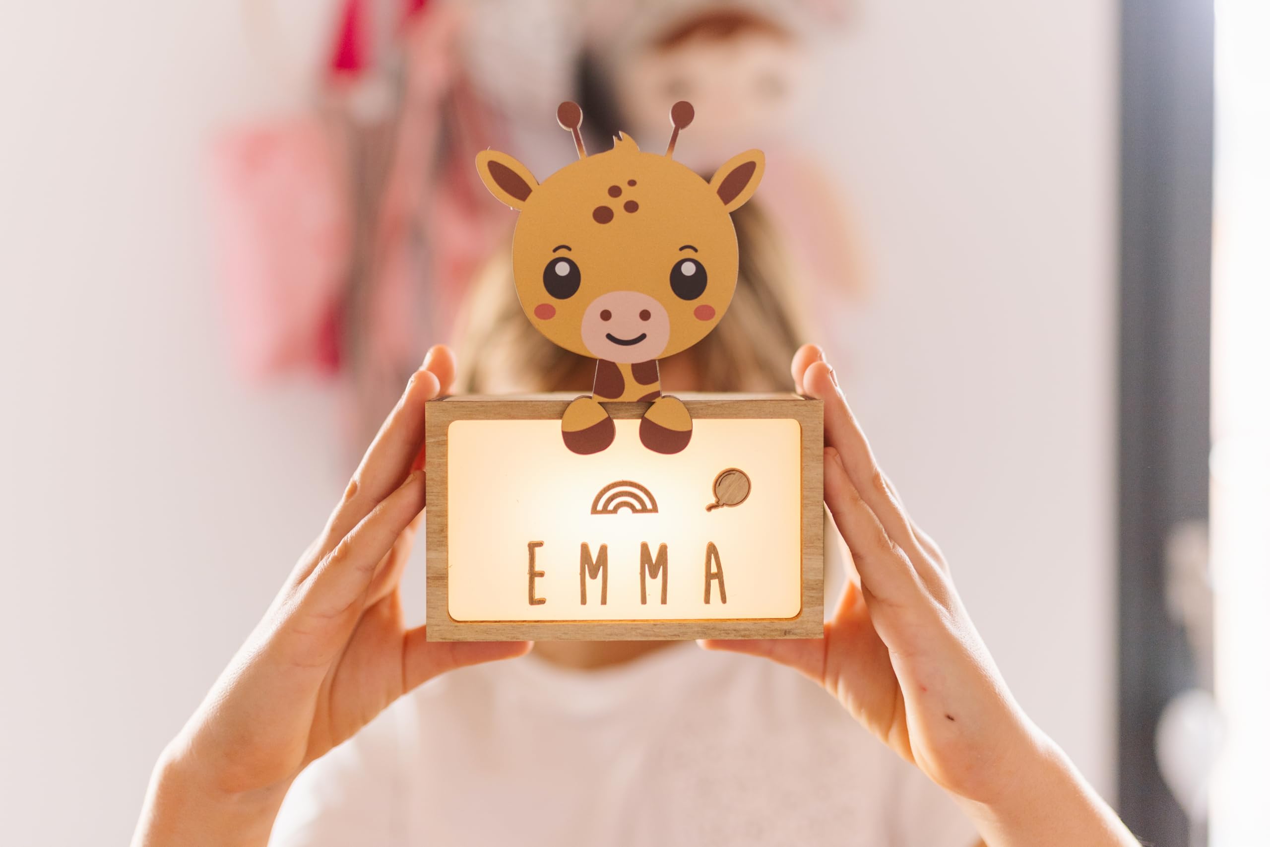 Lampada Notturna Personalizzata Con Nome - Per Bambini, Regalo Battesimo - Foto 7