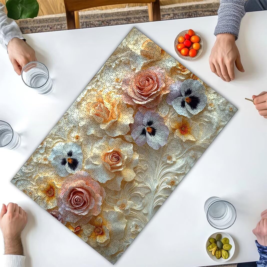Puzzle kwiatowe, puzzle 2000 sztuk dla dorosłych, prezent dla kobiet