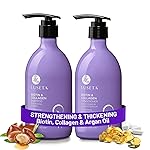 Luseta Biotin Shampoo and Conditioner for Hair - Thickening Shampoo for Thinning Hair- Infused with Argan Oil to Damaged Dry Hair - Sulfate Free Paraben Free-2 x 16.9 fl oz