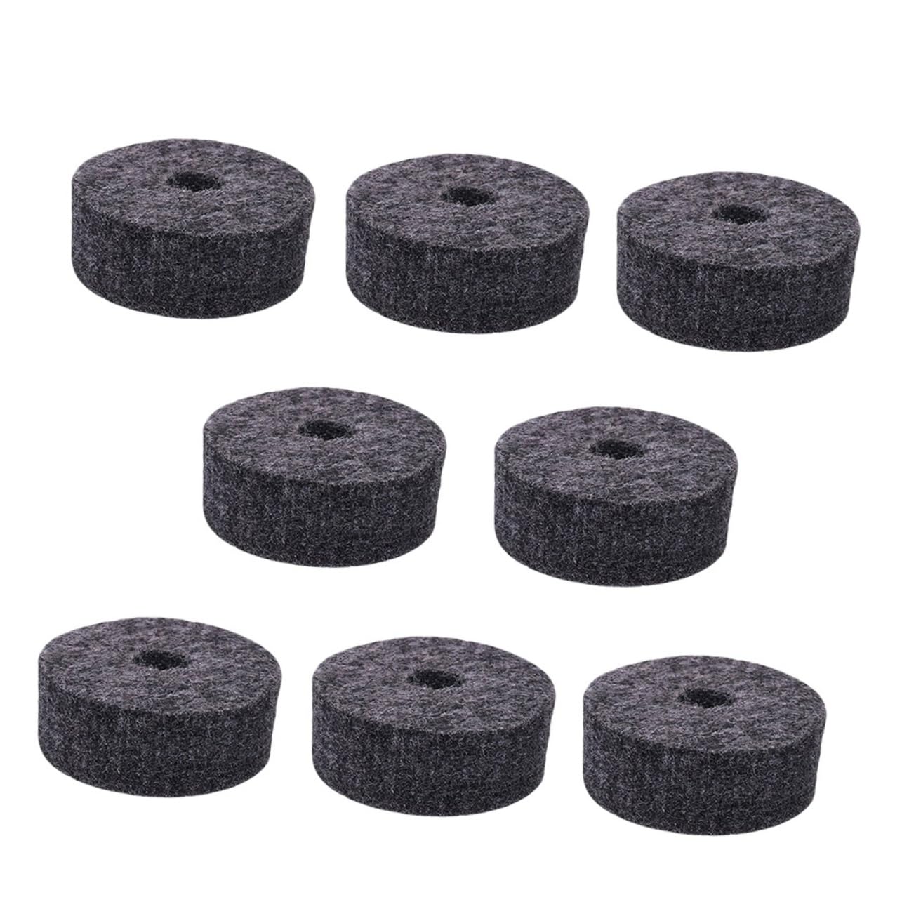ULDIGI Drum Kit Felt Pads Cymbal Washers for Guitar Strap Buttons (8 Pcs Grey)
