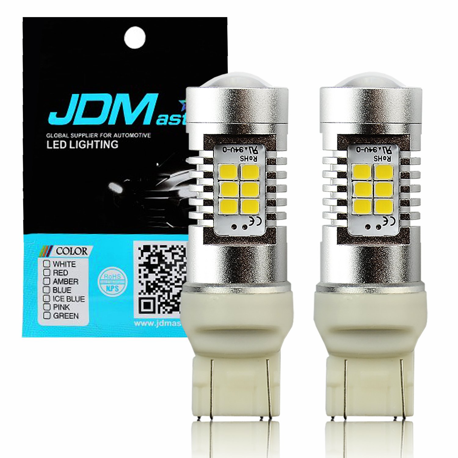 JDM ASTAR Extremely Bright PX Chips 7440 7441 7443 7444 White Backup Reverse LED Bulb