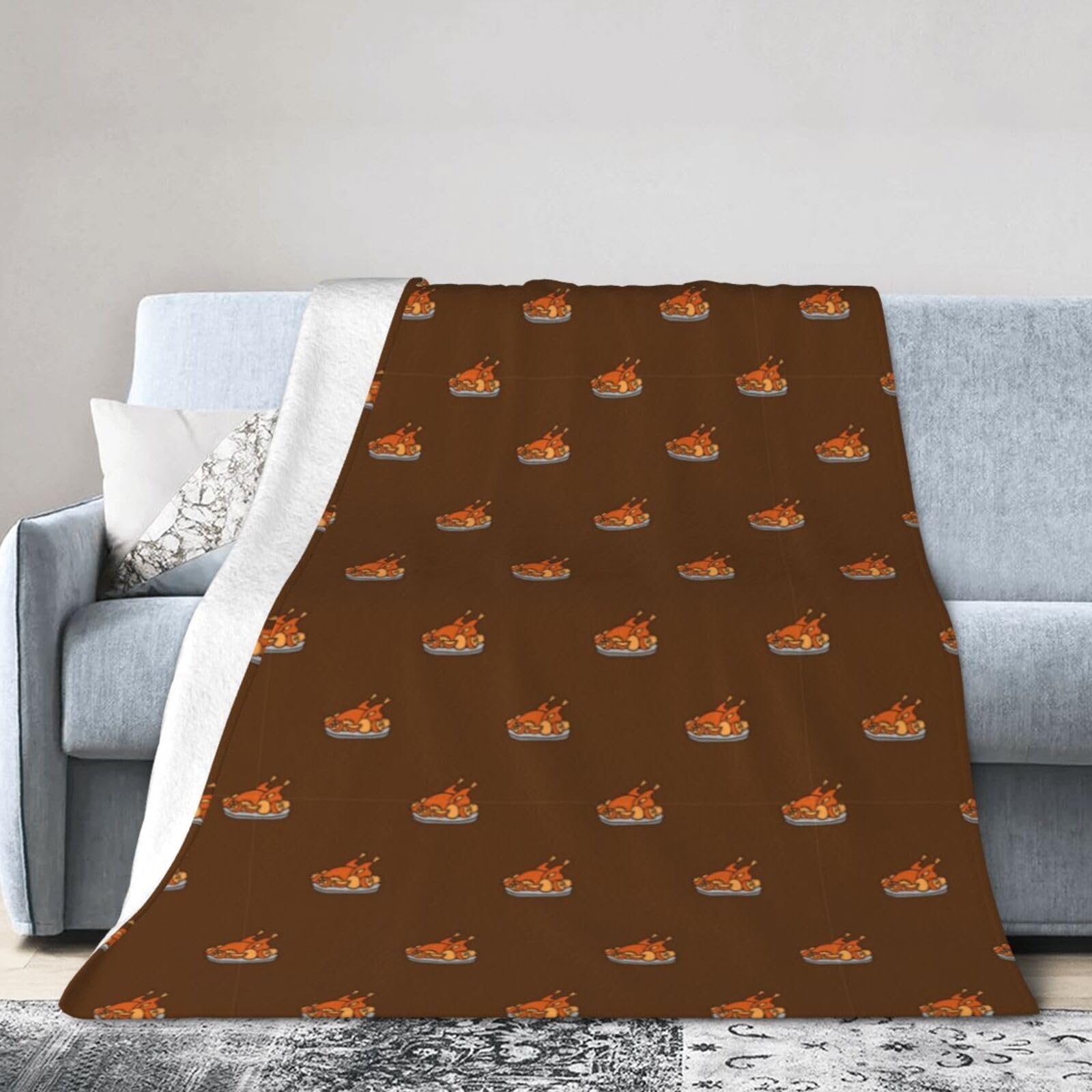 Noble Ren Delicious Roasted Chicken Ultra-Soft Micro Fleece Blanket Winter Warm Soft Lannel Fleece Throw Blanket For Couch Sofa Bed 60"X50"