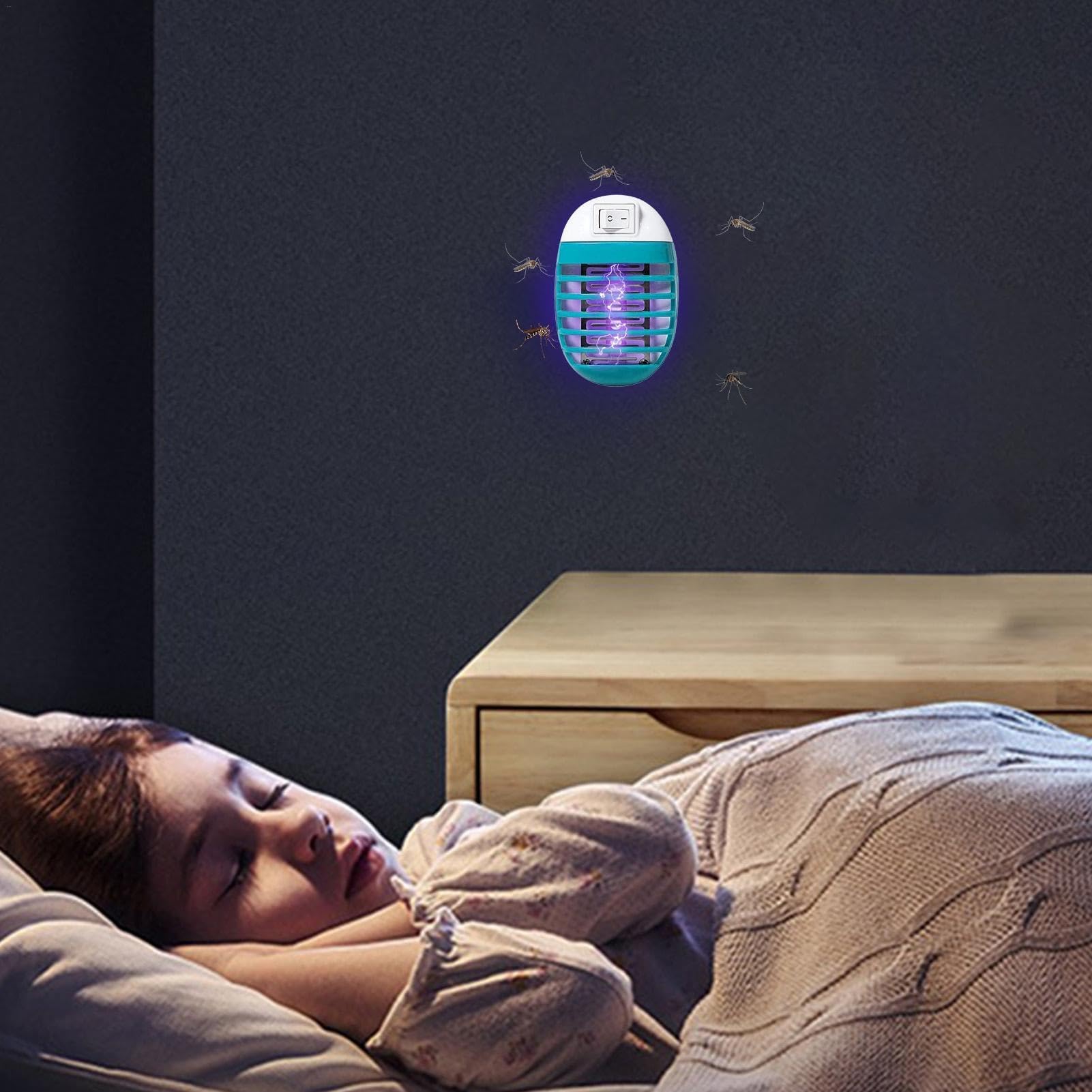 Elektrische Fliegenfalle UV Licht, Hochleistungssteckbarer Fliegenfänger für Innen/Außenbereich, Leise Fliegensteuerung für Haus, Küche, Terrasse, Büro, Keller