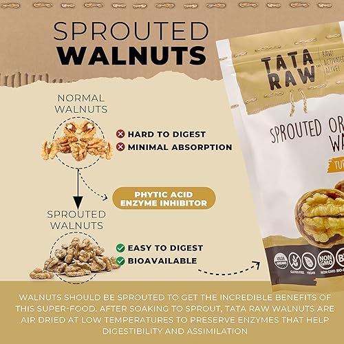 Miniatura 4 de TATA RAW - Nueces de arce germinadas orgánicas - Cúrcuma, jengibre - 1 libra