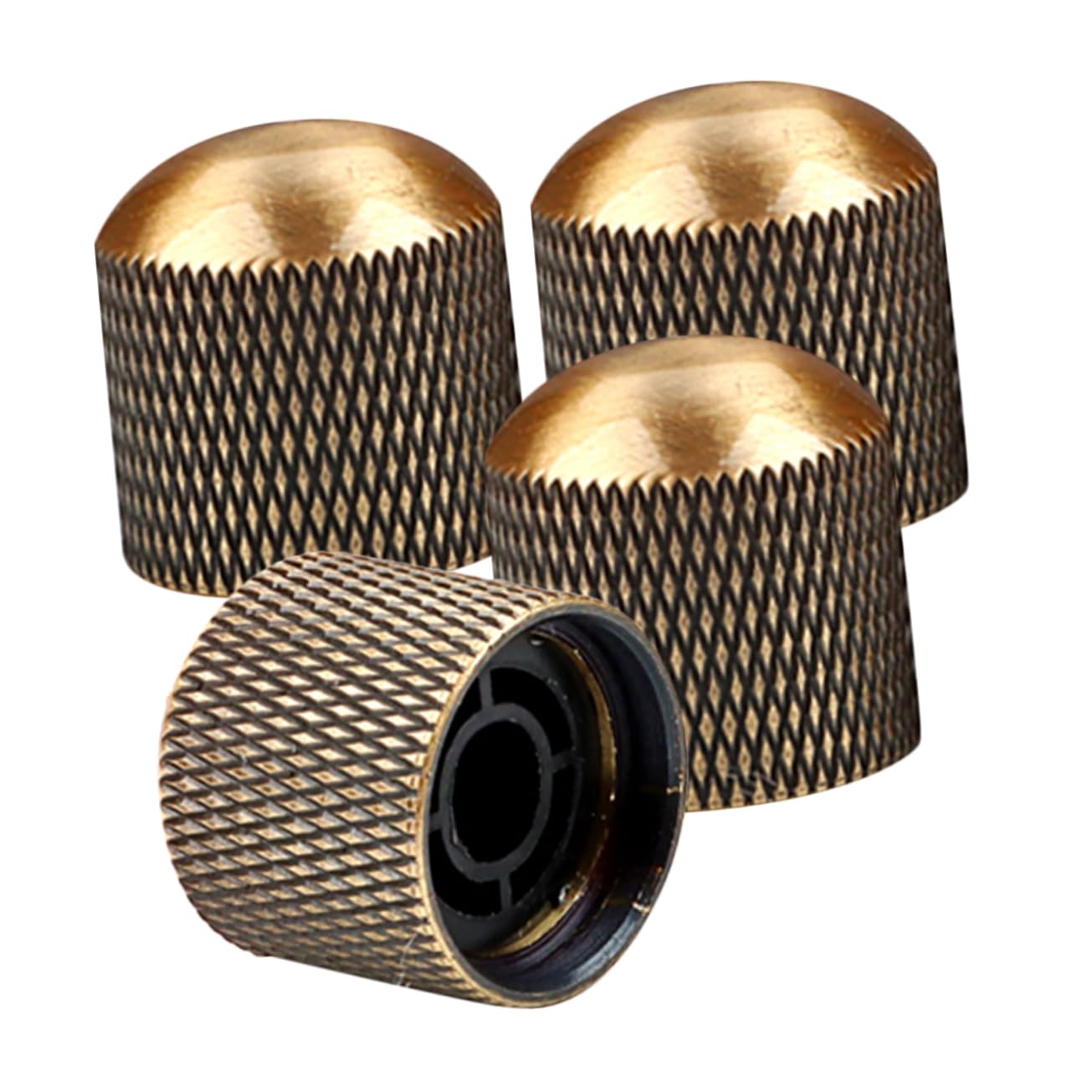 VICASKY Quality Guitar Knobs 4pcs Metal Volume Knobs Tone Control for Electric Guitars