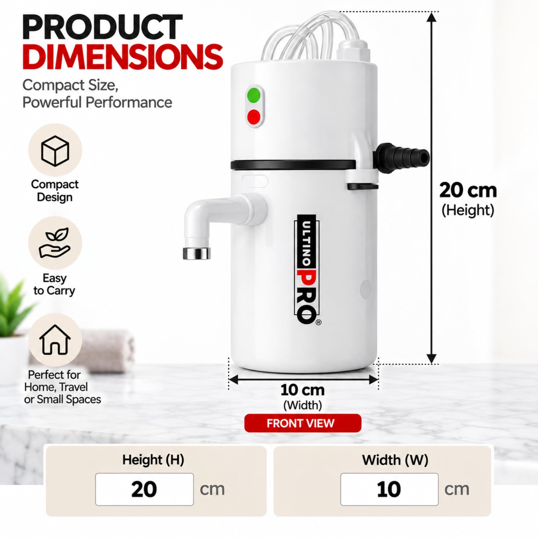 UltinoPro 1L Electric Geyser - Instant Hot Water -3