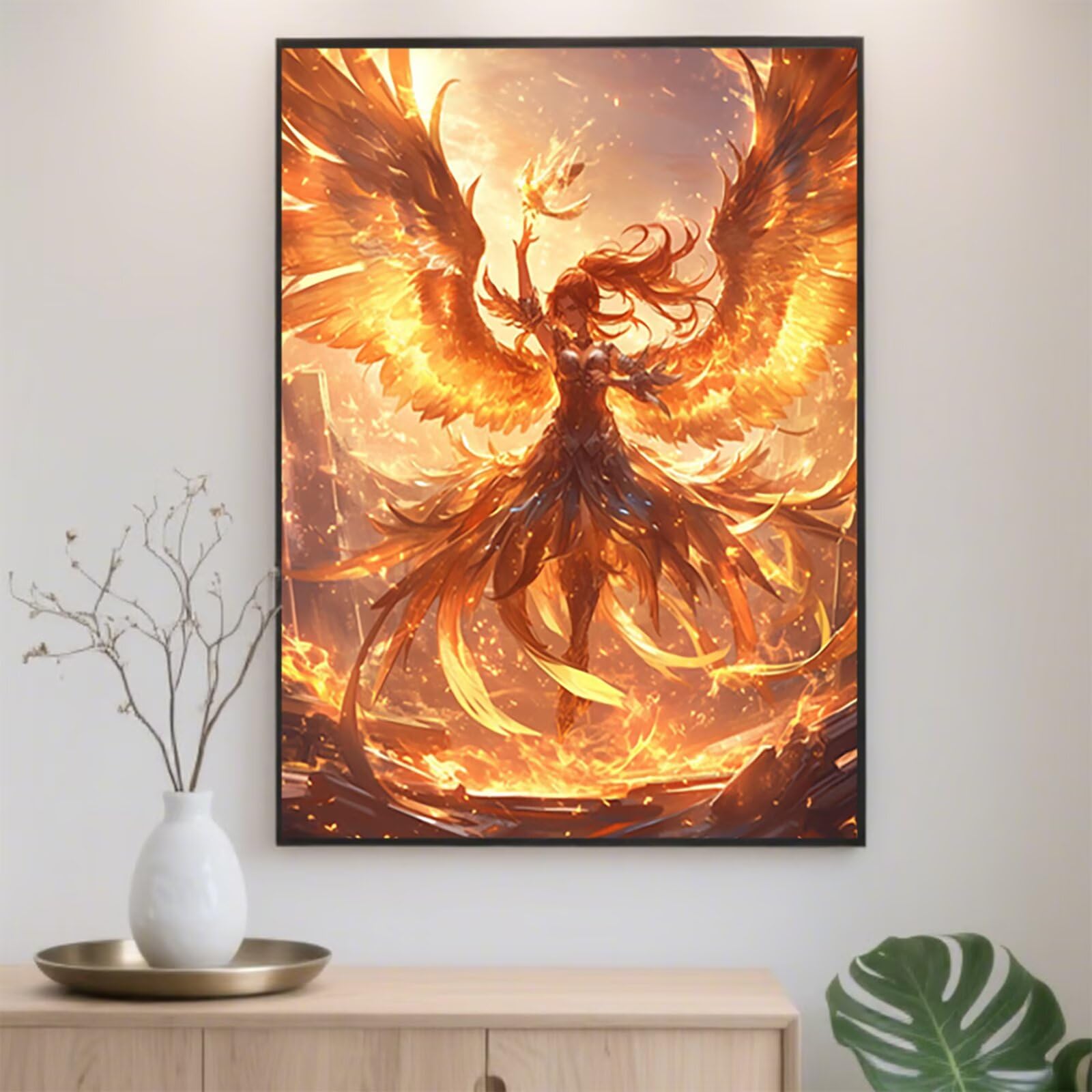 Diamond Painting Feniks 70x90cm Diamentowe Malarstwo Dzieci Wróżka, 2025 DIY Malowanie Diamentowe Malowanie Według Liczb Dorosłych Rzemiosło Kryształ Puzzle Diamenty Ścieg Krzyżowy, Dekoracja Ścienna