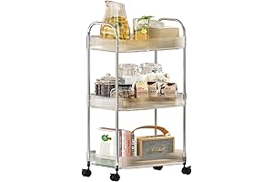 3-Tier Rolling Storage Cart: Space-Saving Solution for Home Organization