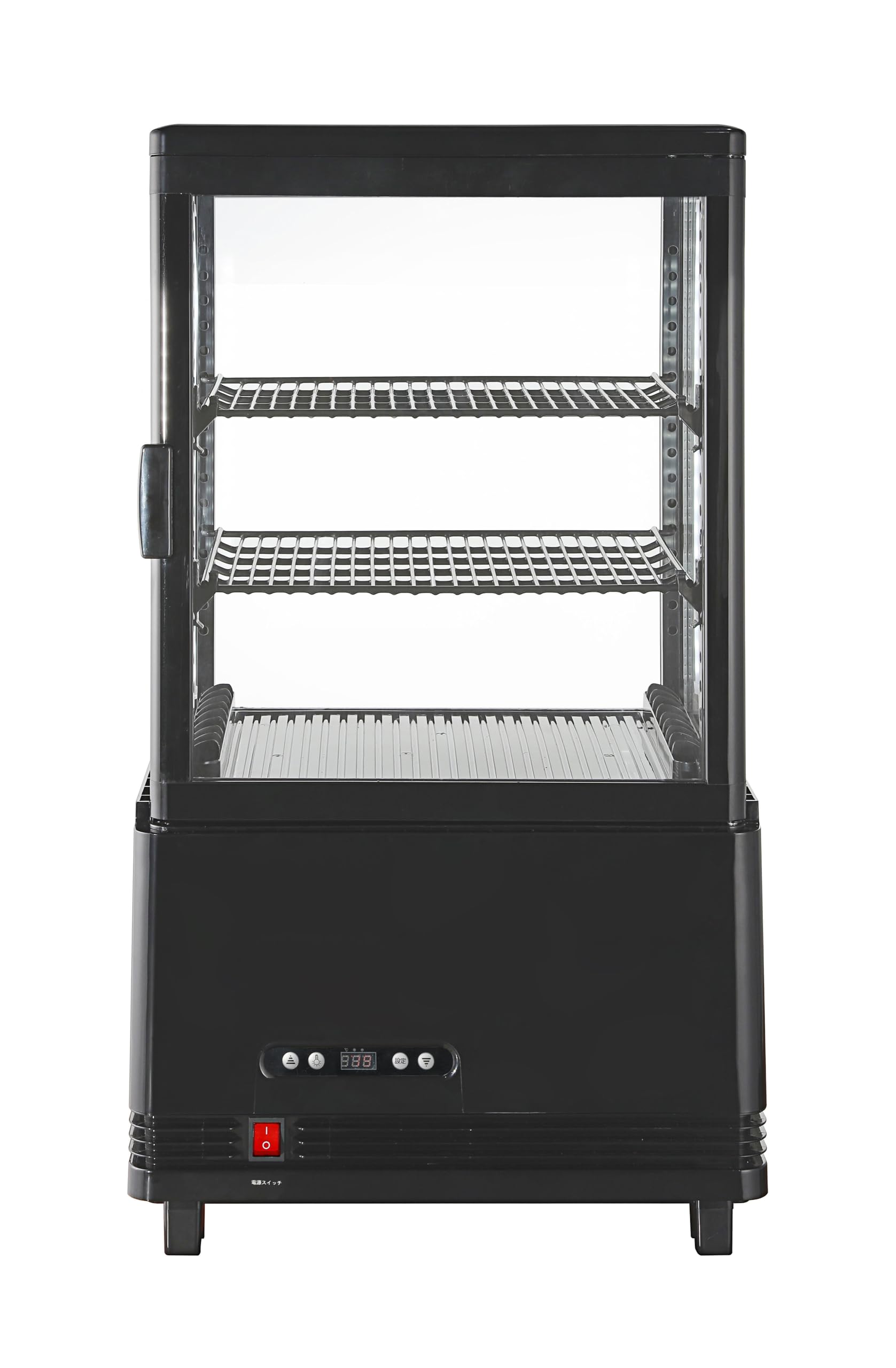 Amazon.co.jp: Hijiru 4面ガラス冷蔵ショーケース60L／ブラック