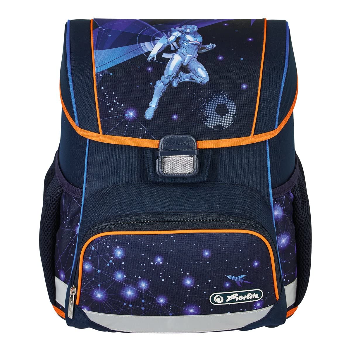 Herlitz Plecak szkolny Loop Młodzieżowy Tornister Torba na plecy | Pojemność 16L | Męski Damski Unisex Sportowy | Dla Ucznia Studenta Na co dzień | Pojemny Wytrzymały | Galaxy Games