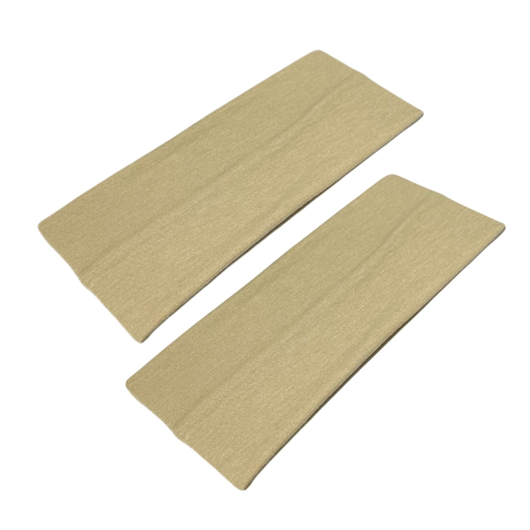 WESTEND CHOICE 9cm Wide Headbands 2 Pack Soft Head Band Plain Stretchy Unisex Kylie headband Bandeau Headbands for Women & Men Gym Yoga Hair Band (Light brown)