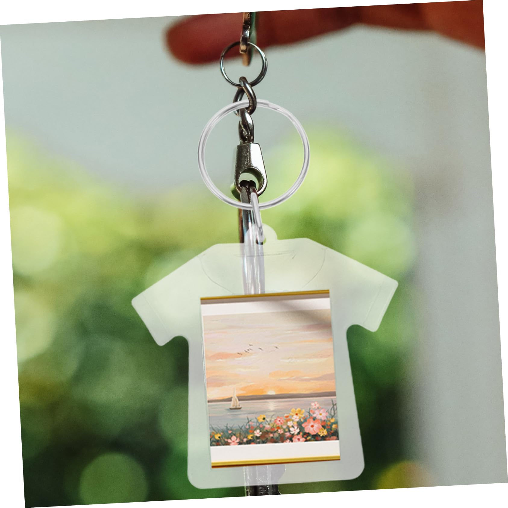 GALPADA 100 Stück Durchsichtige Acryl Schlüsselanhänger mit Fotorahmen Glatte Oberfläche und Portable Größe für Personalisierte Souvenirs und Schlüsselanhänger