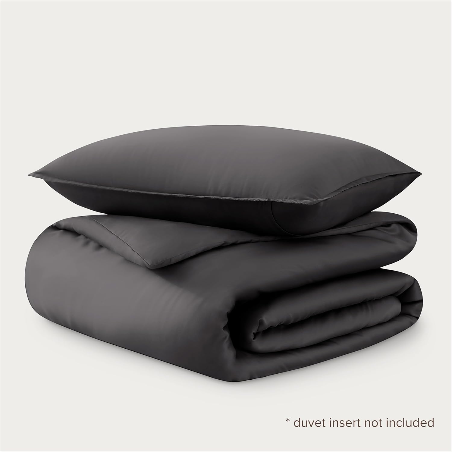 Bare Home Tencel Duvet Cover Set - Lyocell Derived from Eucalyptus - Ultra Soft 2 Piece Bedding Duvet Cover & Pillow Shams (Twin/Twin XL, Forged Iron Grey)