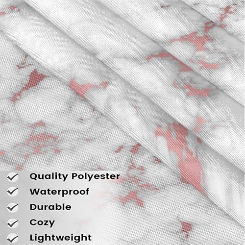 Miniatura 3 de Paquete de 3 delantales de mármol de oro rosa con 3 bolsillos, impermeables, delantales de media cintura para mujer, para cocinar, lavar platos,