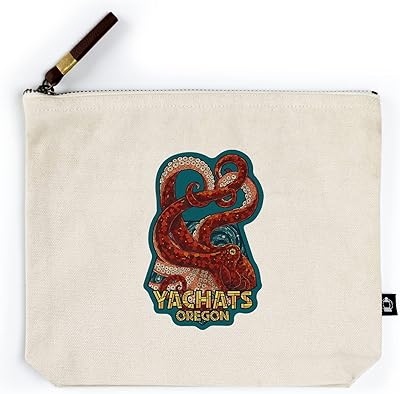 Lantern Press Yachats, Oregon, Octopus Mosaic, Contour (100% Cotton Canvas Travel Accessory Go Bag)