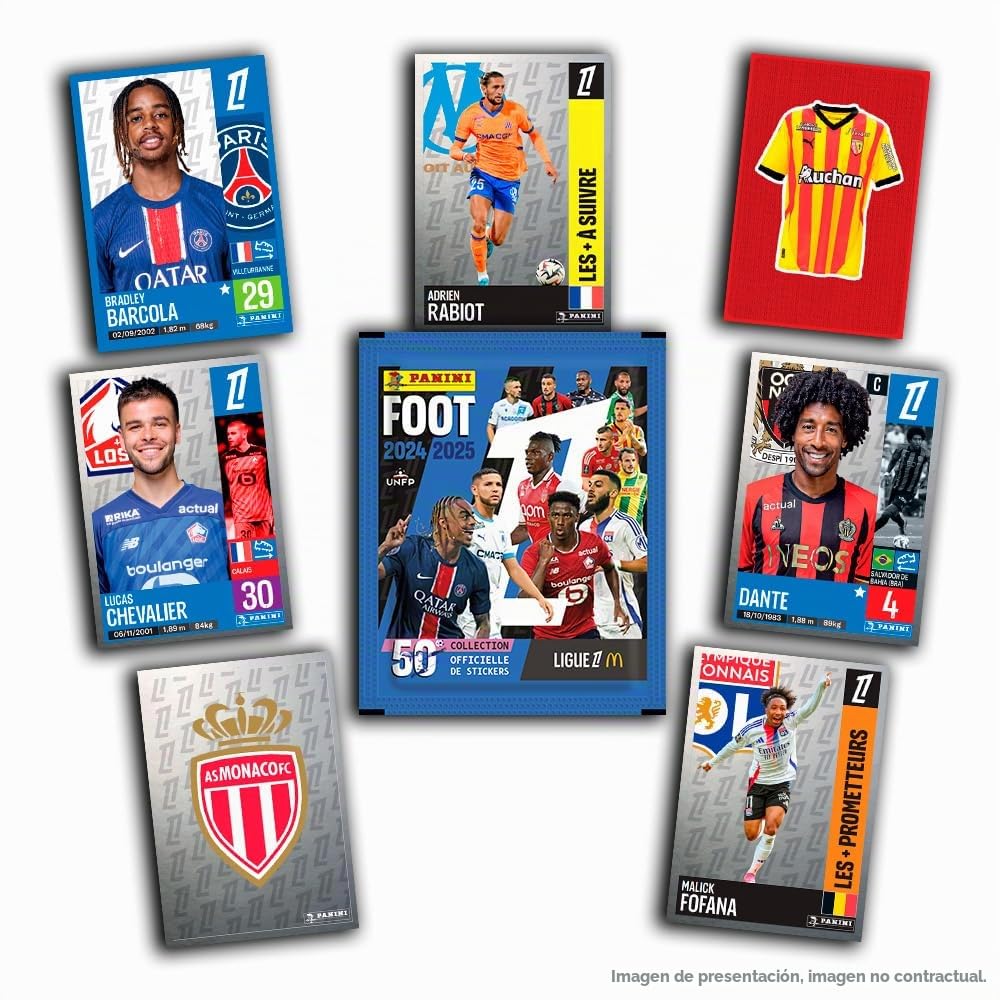 Panini Foot 2024-2025 Ligue 1 McDonald's - Caja de 50 Bolsillos, 004842BOX50F