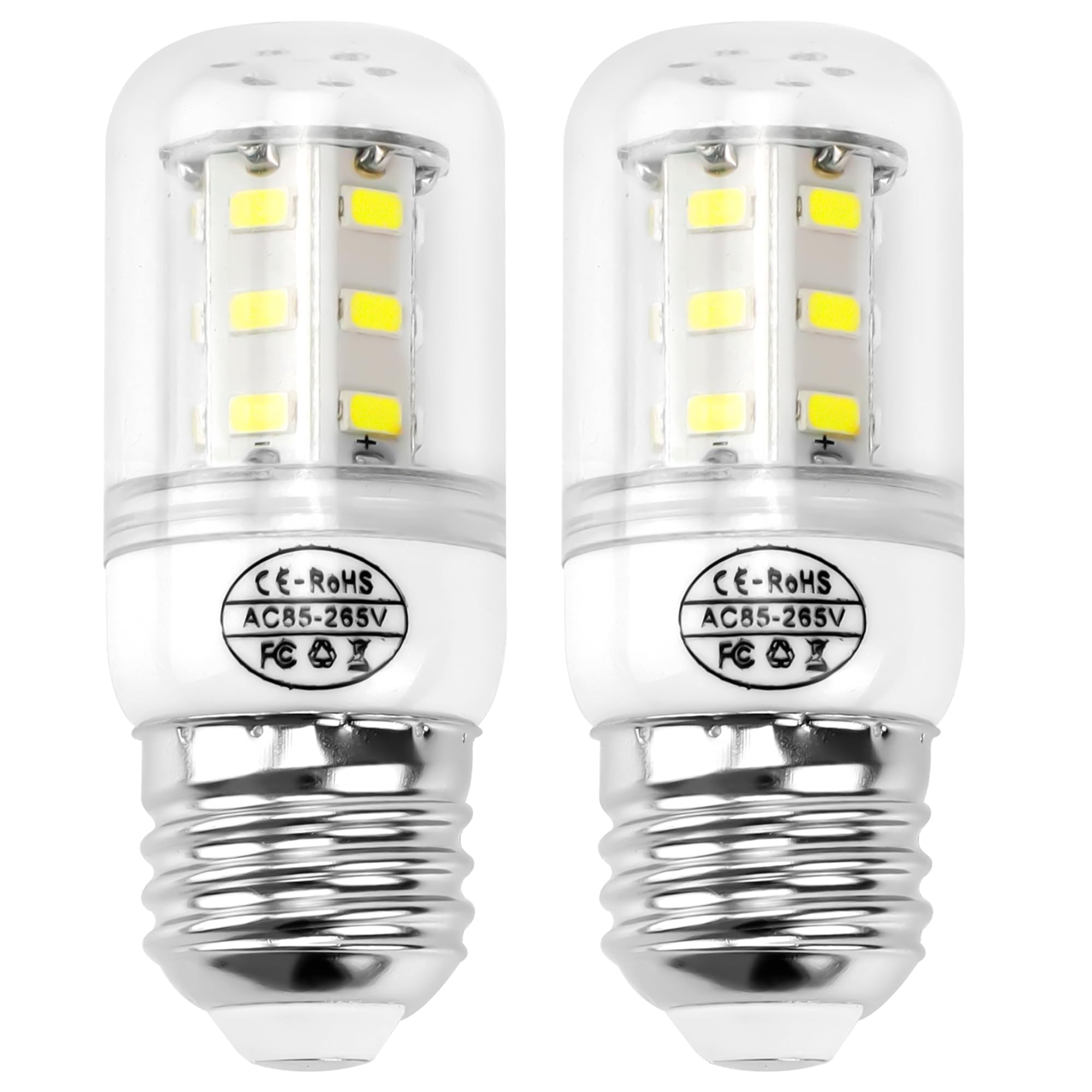 AMI PARTS KEI D34L Refrigerator Bulb 5304511738 E27 LED Refrigerator Light Bulb 3.5W Compatible with frig.idaire Kenmore Light Bulb AP6278388 PS12364857 (85V-265V White Light*2 Pice)