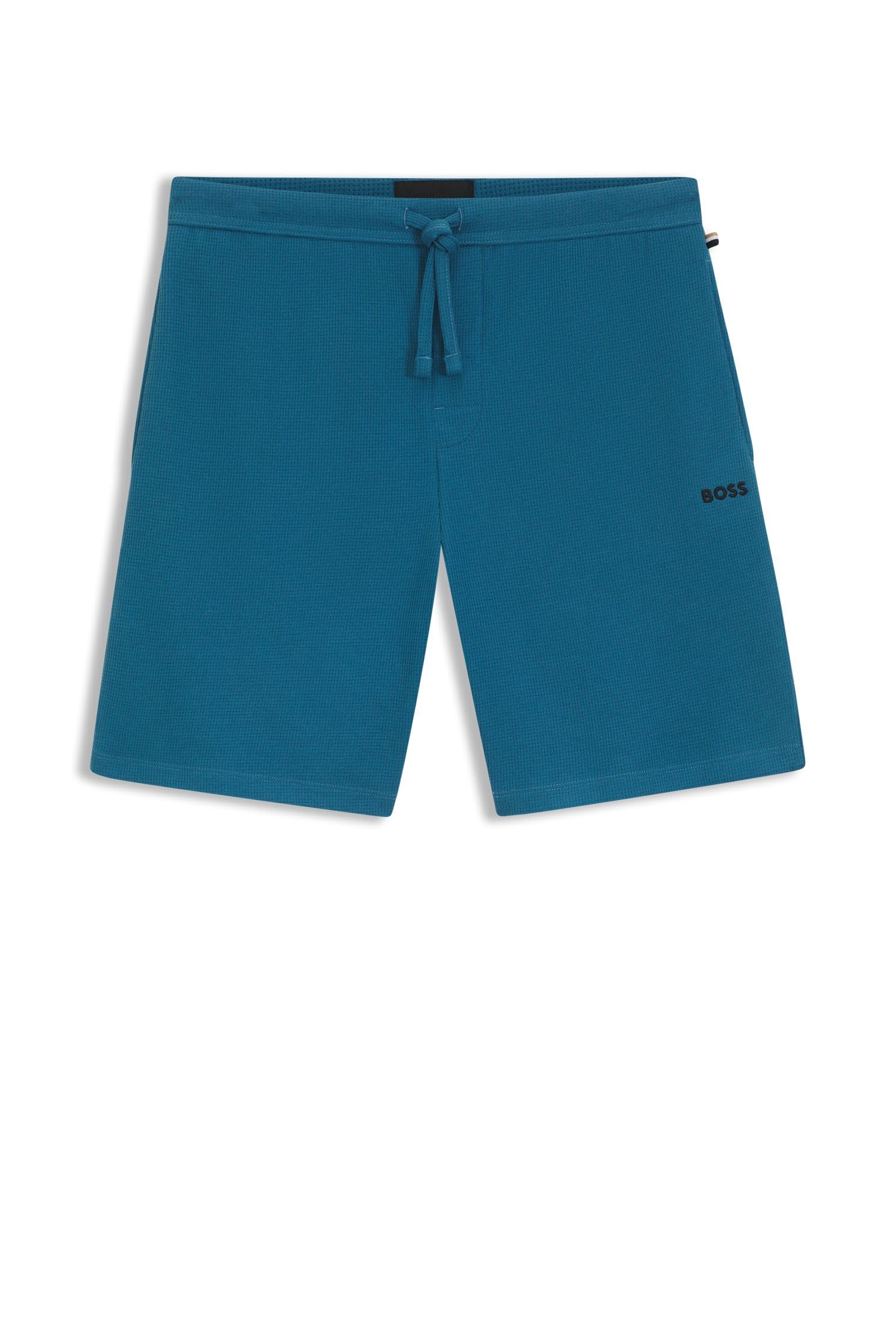 Boss Men's Waffle Shorts 10269584 01 Pyjama Short - Blue - M