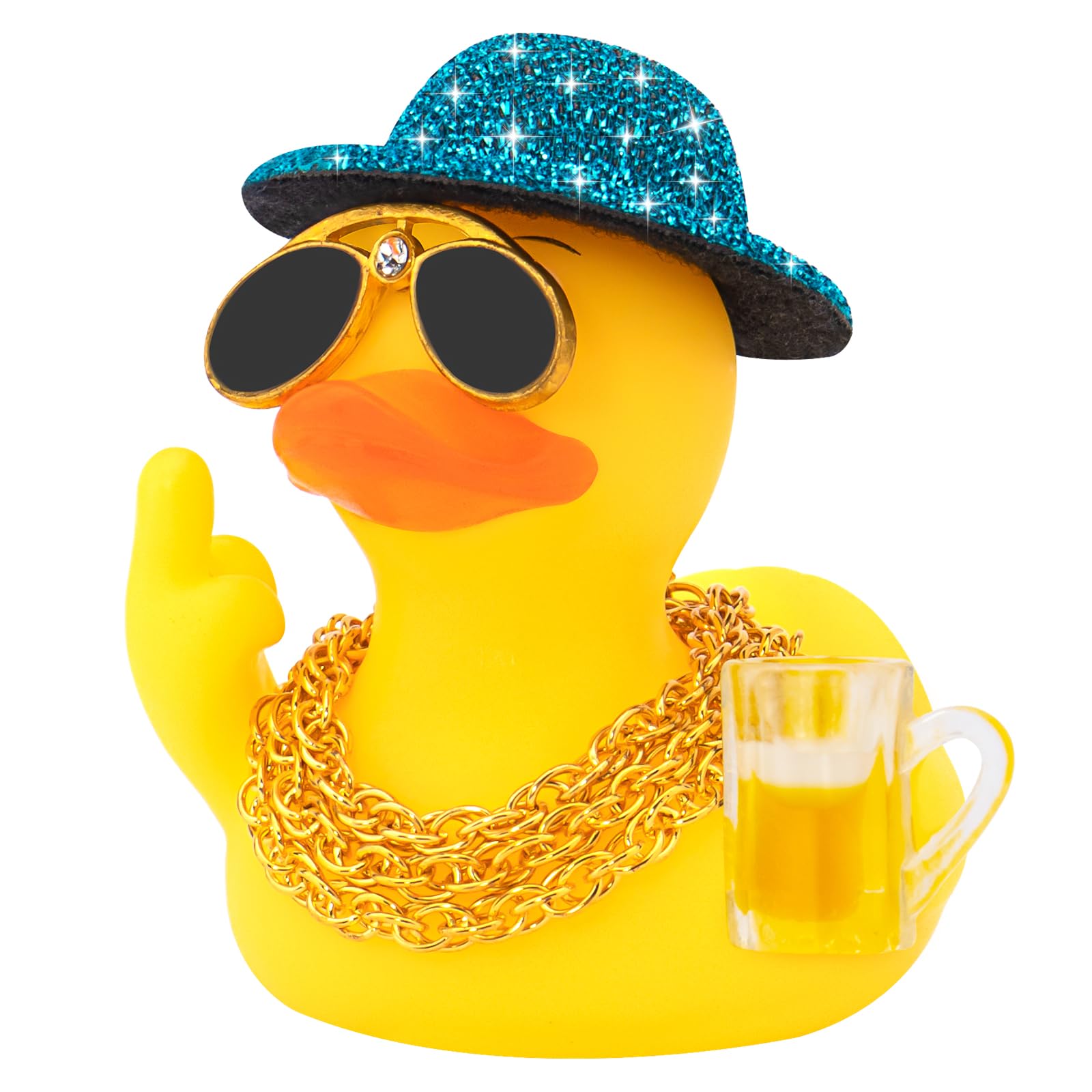 Canard en caoutchouc contre le stress en voiture : décoration tableau de bord wonuu
