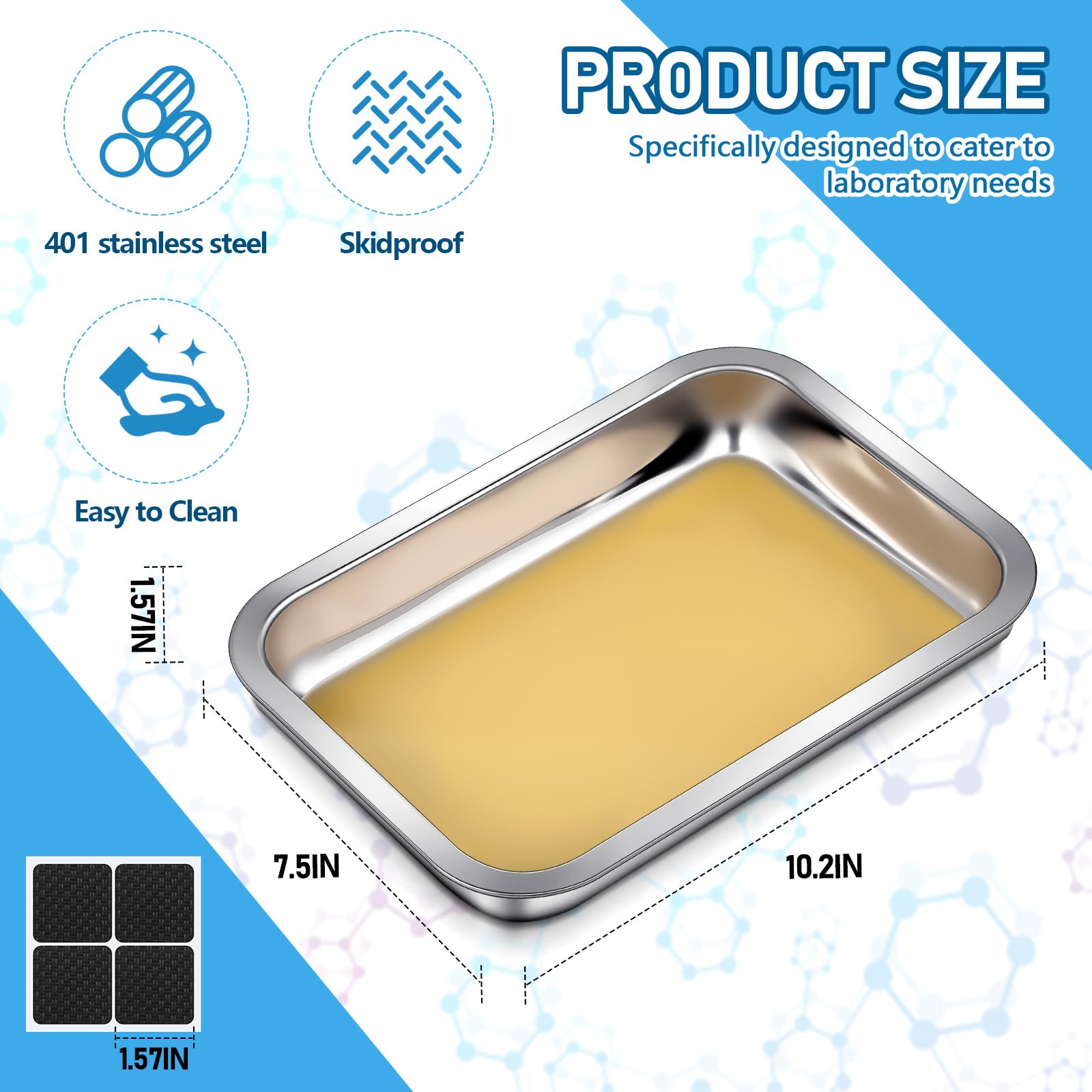 Conelist 1 Set 10.2 x 7.5 Inch Dissection Pan with Wax, Yellow — Amazon image 2
