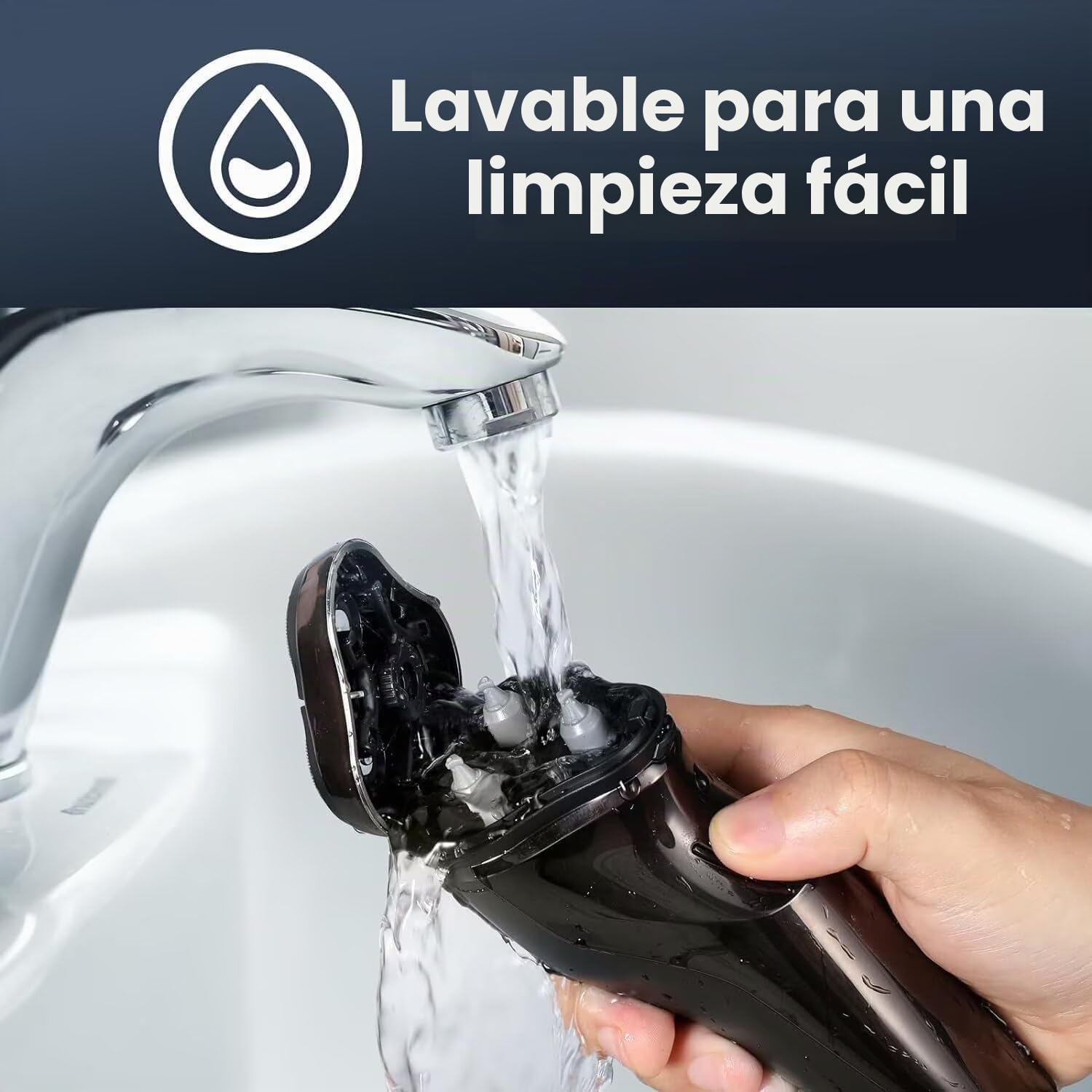 Kerasens Afeitadora Eléctrica, Afeitadora Eléctrica Portátil E Impermeable Para Hombres, Adecuada Para Viajes (Negro)