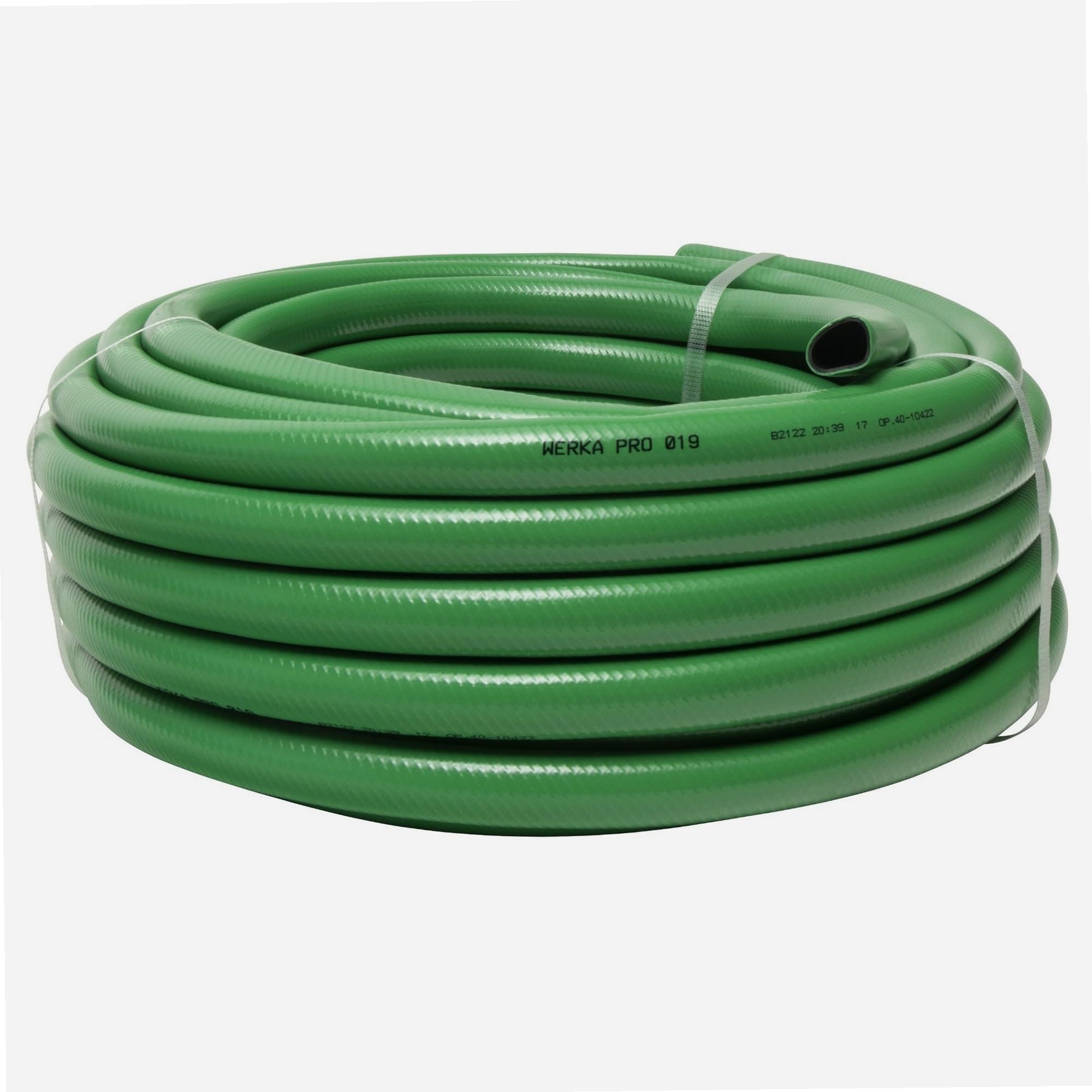 WERKA PRO Tuyau d'Arrosage Guipé Vert Ø19mm - 20m - 3 Couches Armées - Anti UV & Algues - Pression Max 19 Bars - Température