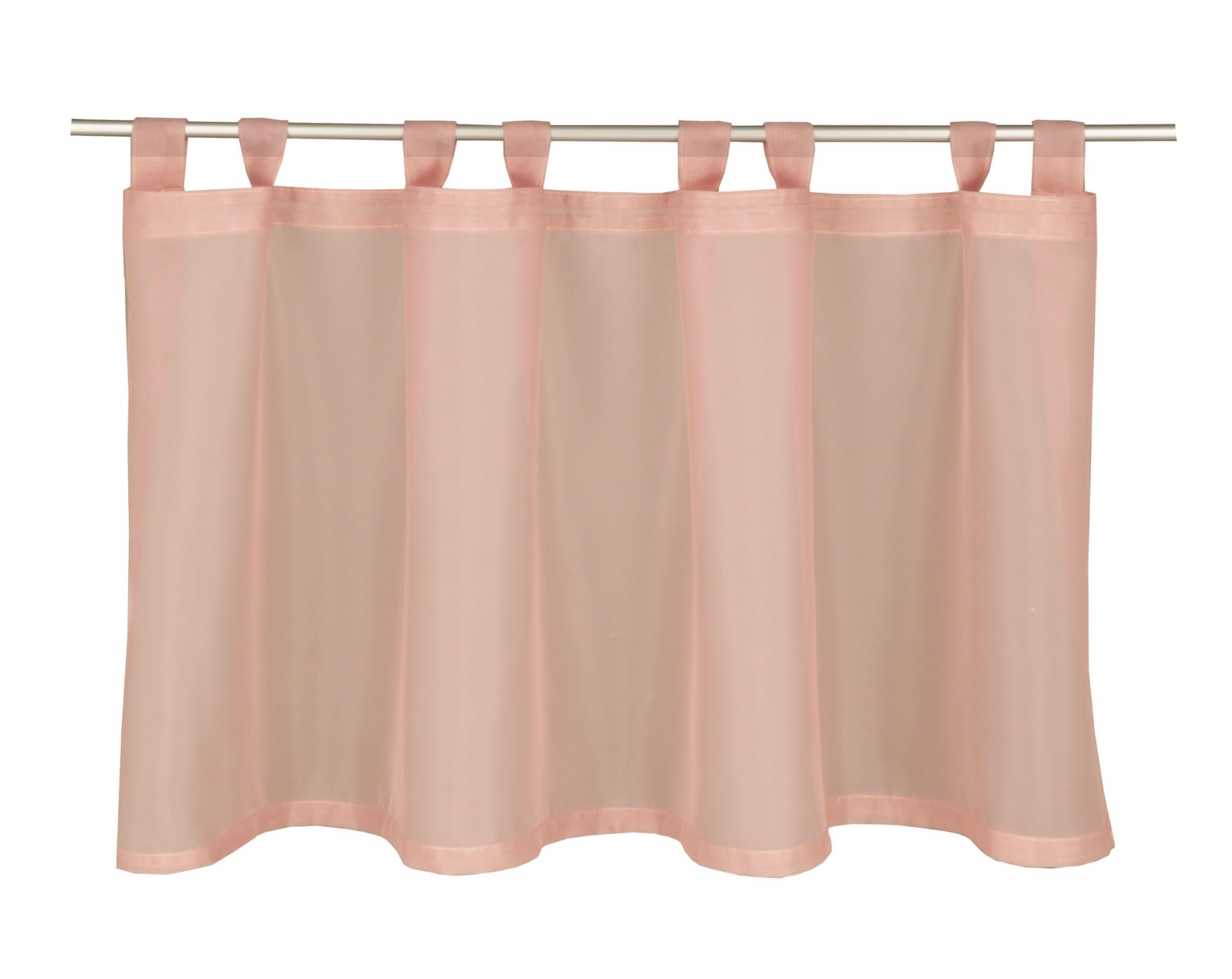 Gardinia Bistro Curtain Voile Plain Pink 135 x 50 cm