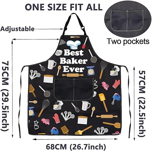 Miniatura 2 de CMNIM Divertidos delantales para hornear para mujeres y hombres, regalos para panaderos, delantales de cocina con bolsillo, regalos para amantes de