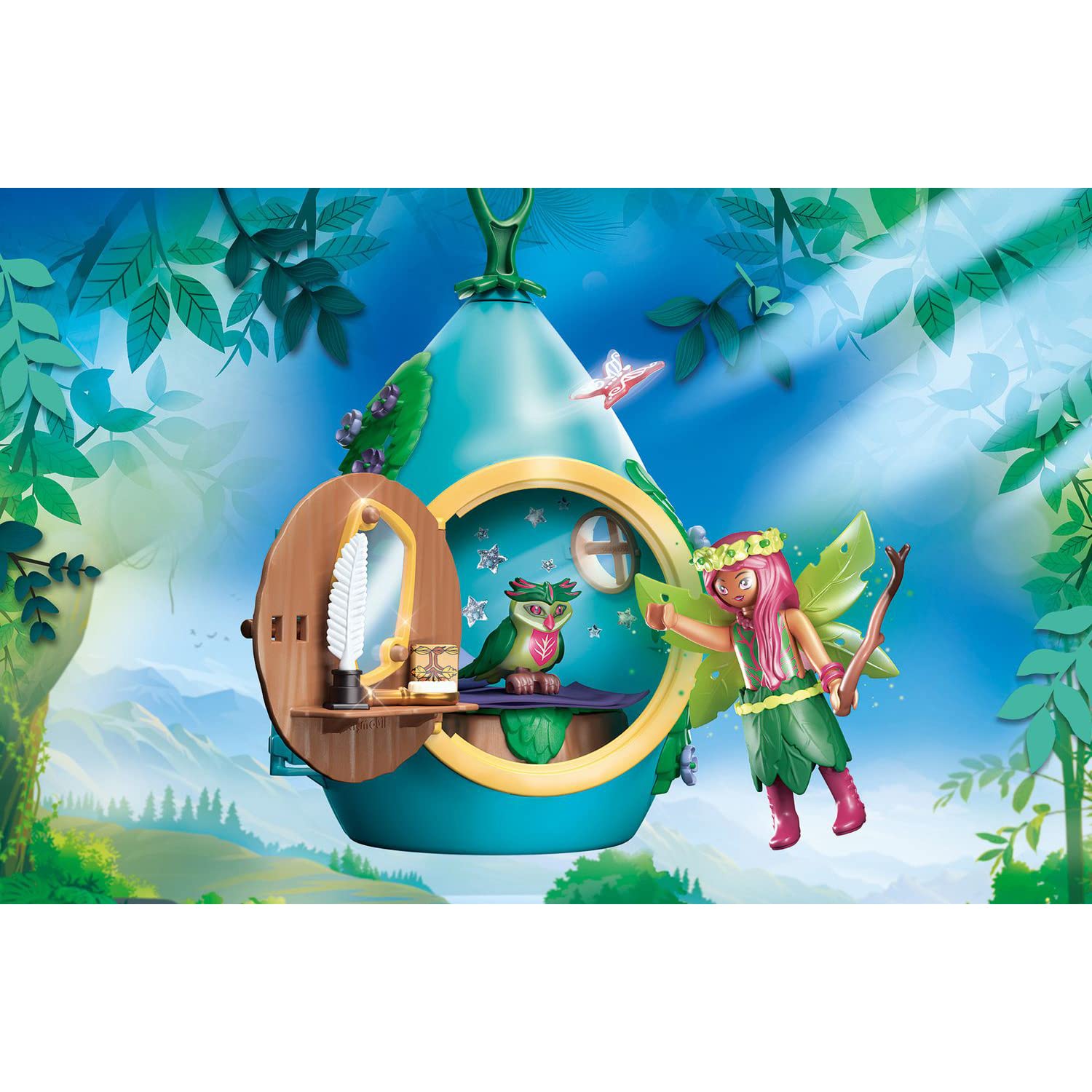 PLAYMOBIL Adventures Of Ayuma 70804 – Casa Goccia Delle Fate Con Luce, Gufo E Accessori