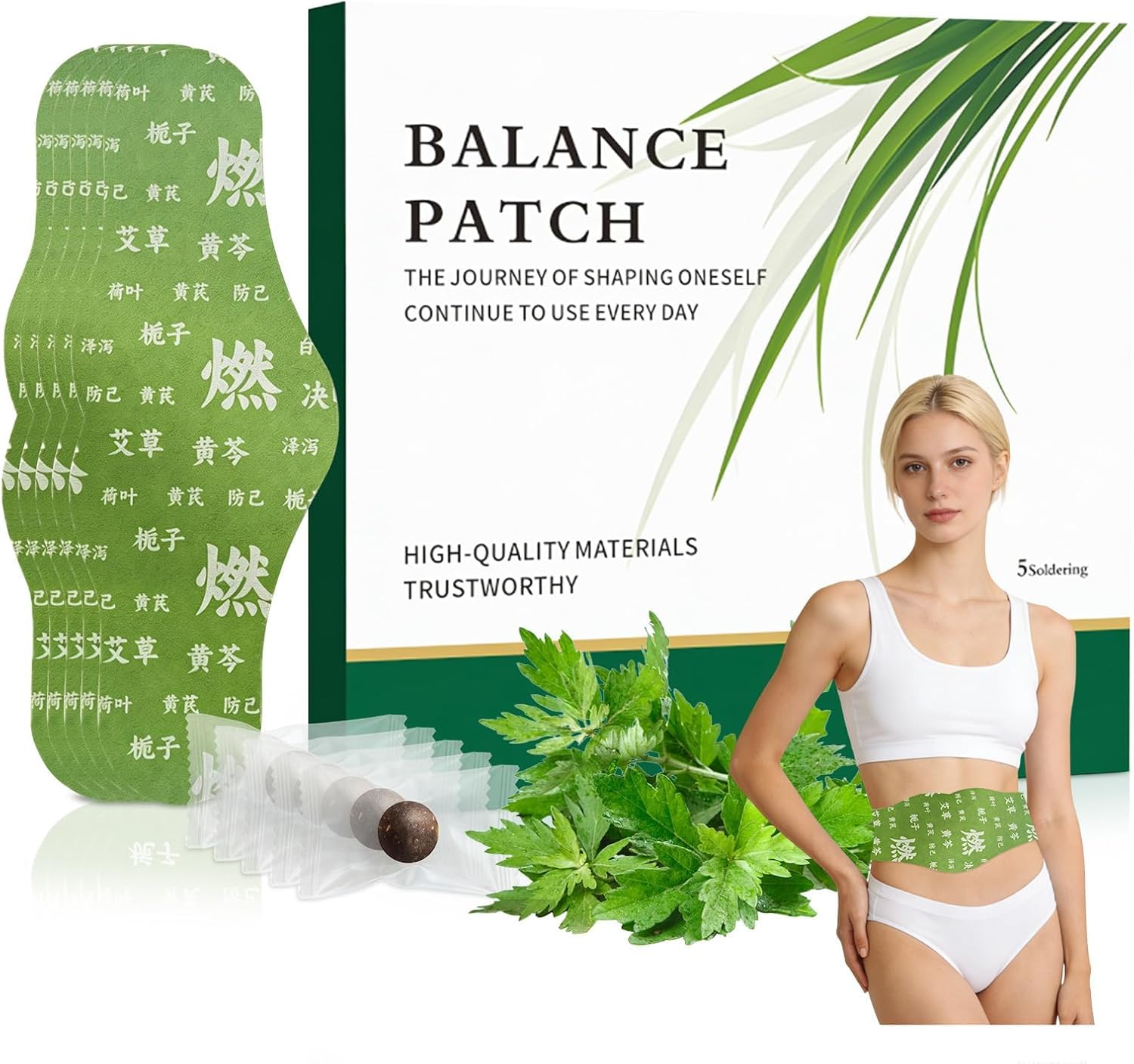 Japanese Herbal Balance Belly Patch for Waist & Abdomen Care Slim Waist Women Adhesive Heating Tummy Support & Daily Wellness | Comfortable Overnight Use | Pack of 5-picture-20