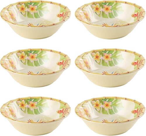 Miniatura 1 de UP ware - Juego de 6 cuencos redondos de melamina, sin BPA, aptos para lavavajillas, platos de cocina para pasta, arroz, sopa y ensalada, cuencos de