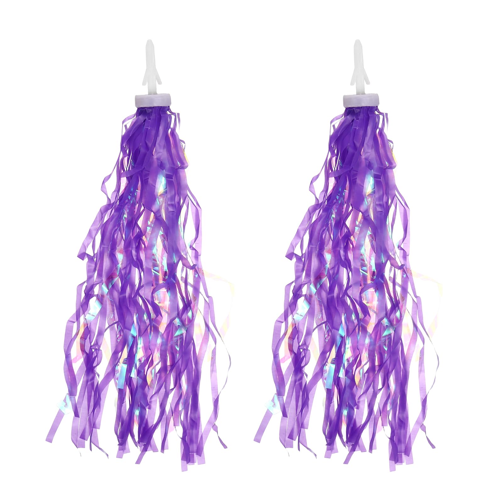 PATIKIL 2Pcs Bike Streamers, Colorful Scooter Handlebar Tassels Grips Ribbon Accessories Decorations for Bicycle Tricycle Handles, Purple