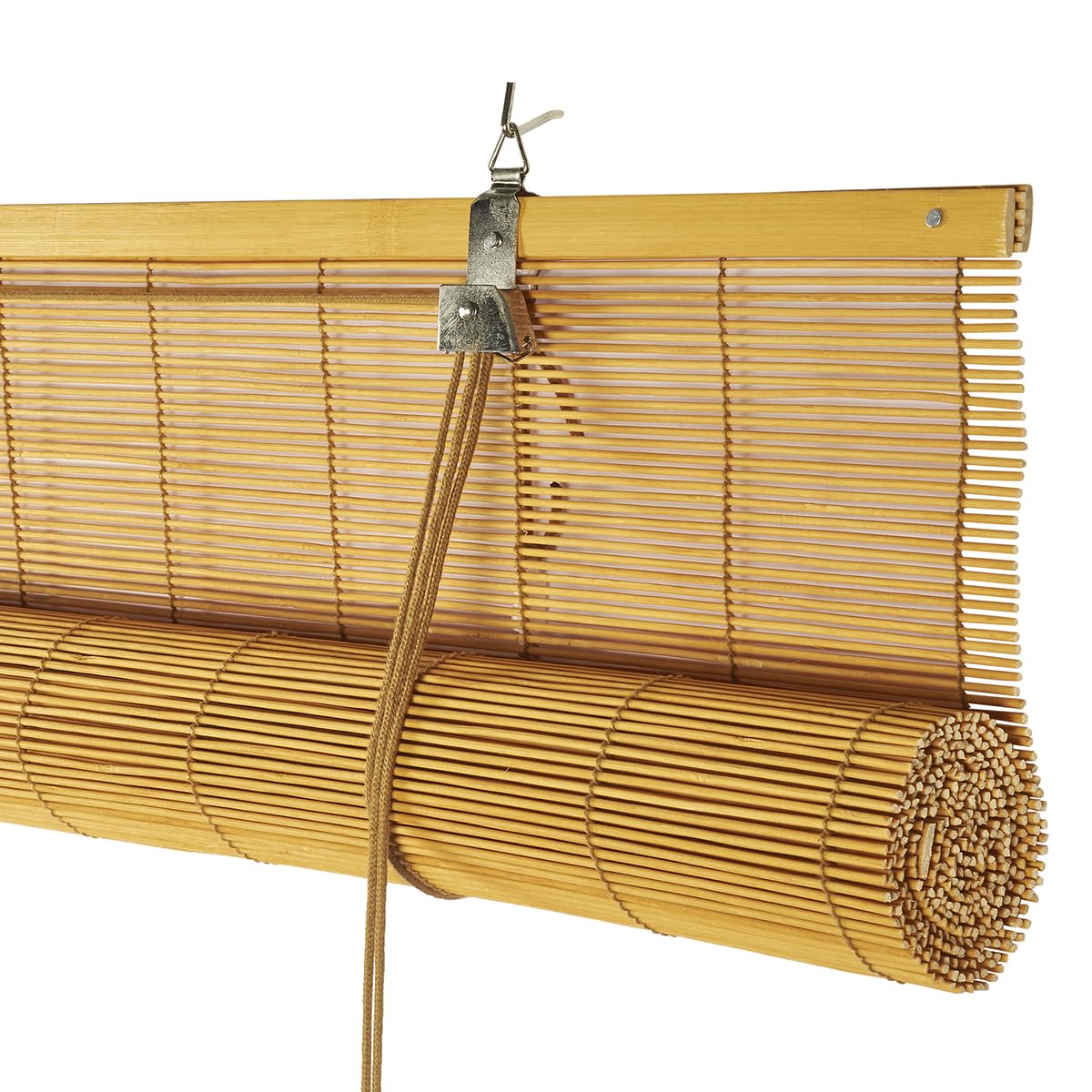 Tenda a Rullo in Bambù Naturale a Canne STORESDECO Tenda Avvolgibile Decorativa per Porte e Finestre Luce Filtrata Finitura Opaca Naturale 90x250 cm (larghezza x altezza)