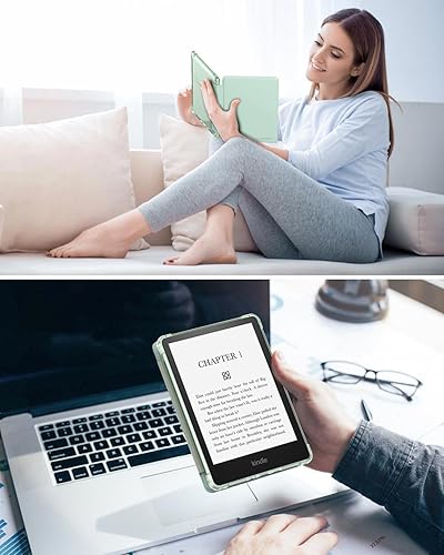 Miniatura 7 de MoKo Funda para Kindle Paperwhite de 6.8" 11 generación 2021 y Kindle Paperwhite Signature Edition, ultra transparente, suave, flexible,