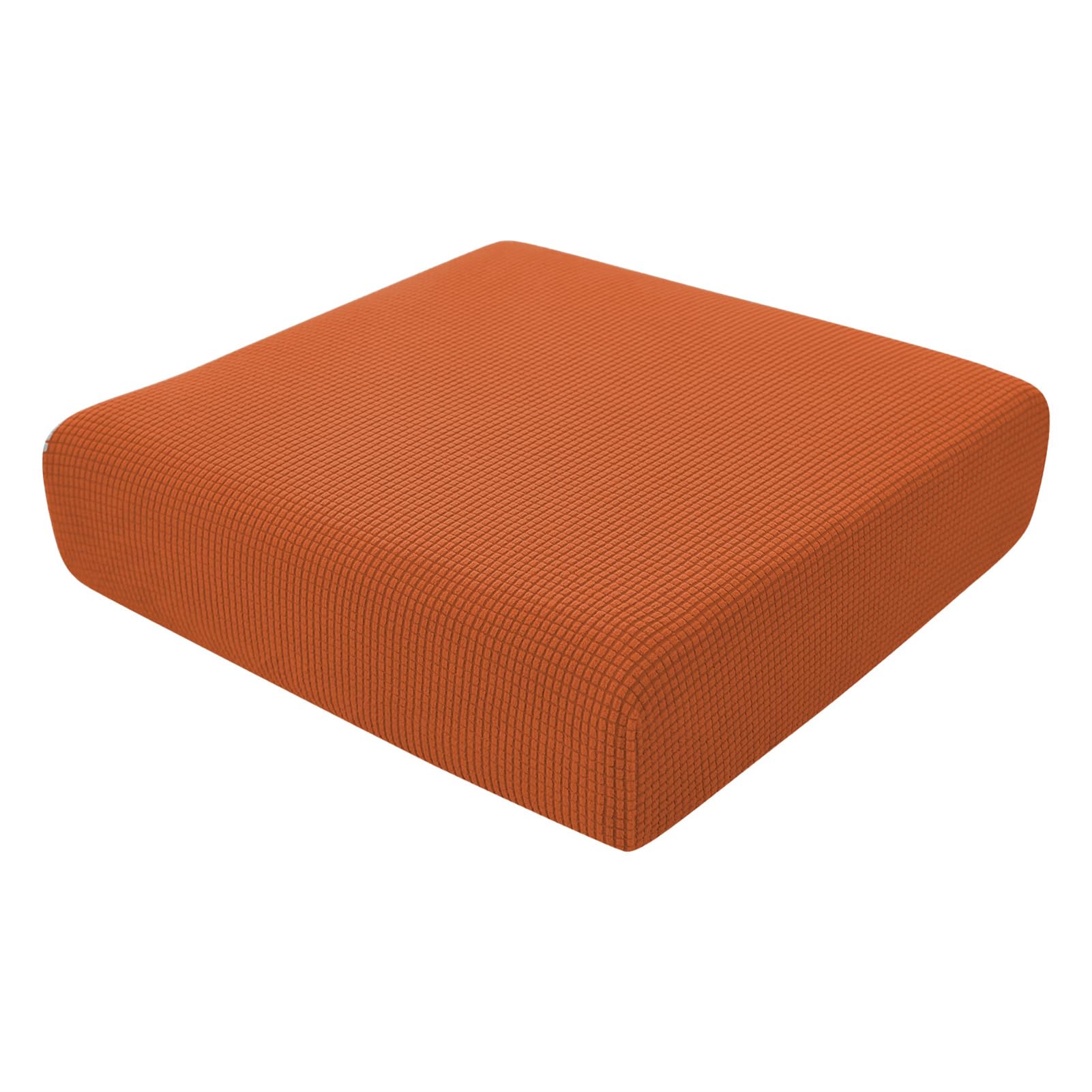 Stretch Sofa Seat Cushion Cover, Replacement Sofa Couch Cushion Covers Furniture Protector Sofa Slipcover with Elastic Bottom Spandex Jacquard Fabric (Chaise Seat,Orange)