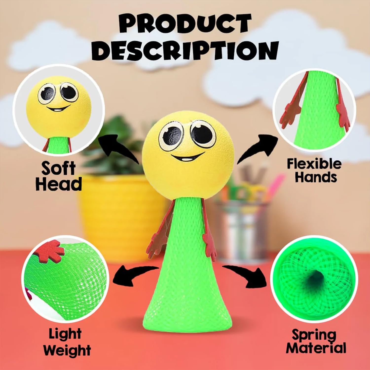 SNAPTRON Birthday Return Gifts Birthday Party for Kids -6Pcs Jumping Toys for Returns for Kids Adults Bulk birthday's Return Gift 6-12 4