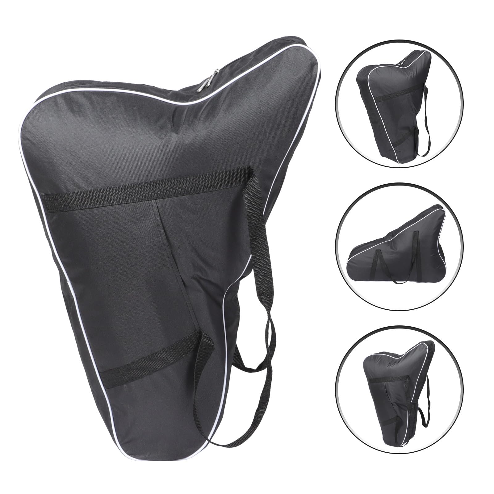 Paquet Doublure Souple pour Harpe et Lyre Noir en Tissu Oxford et Poignée Simple Étui de Rangement Pratique pour Instrument de Musique Portable