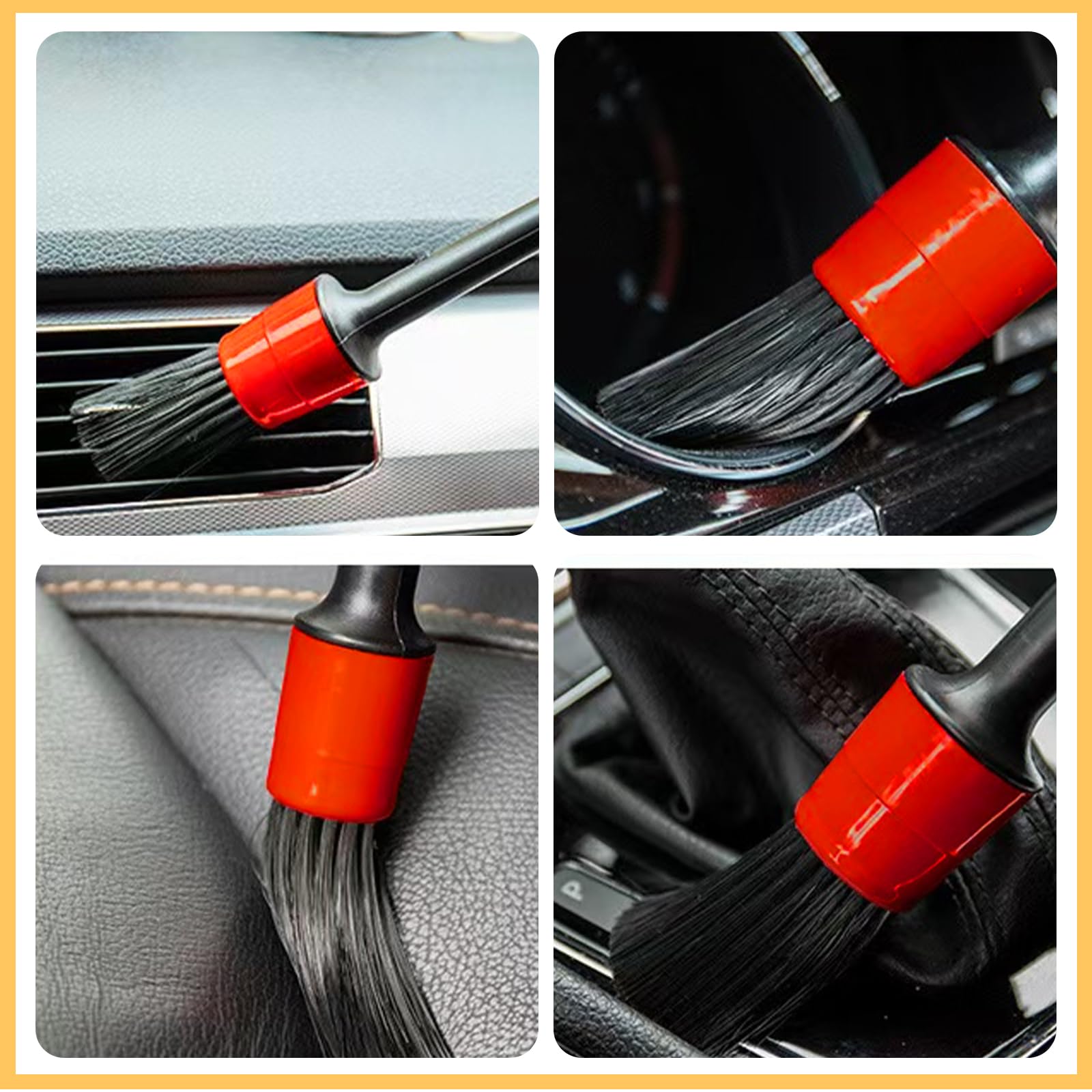 MOSTFUN Pinceau Nettoyage Voiture, 11 Pièces Kit Nettoyage Voiture Intérieur & Extérieur, Pinceau Detailing Auto Brosse Nettoyage Voiture, pour Moteur, Tableau de Bord, Bouches Daération, Intérieur
