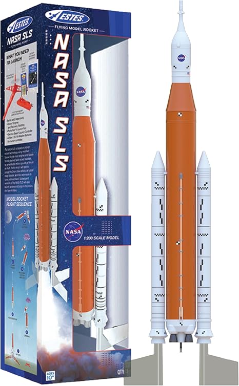 Estes 2206 NASA SLS Flying-Rocket-Building Kit, Beginner Replica Flying-Rocket-Model Kit for Ages 10+