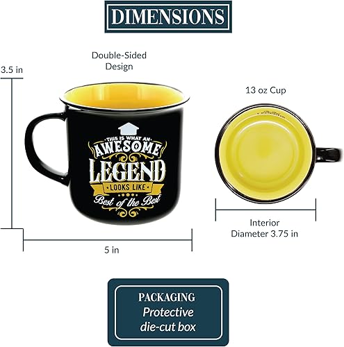 Miniatura 2 de Pavilion Gift Company - Awesome Legend - Taza de cerámica para fogata de 13 onzas, taza de café de doble cara, regalos para amigos, hermana, mamá,