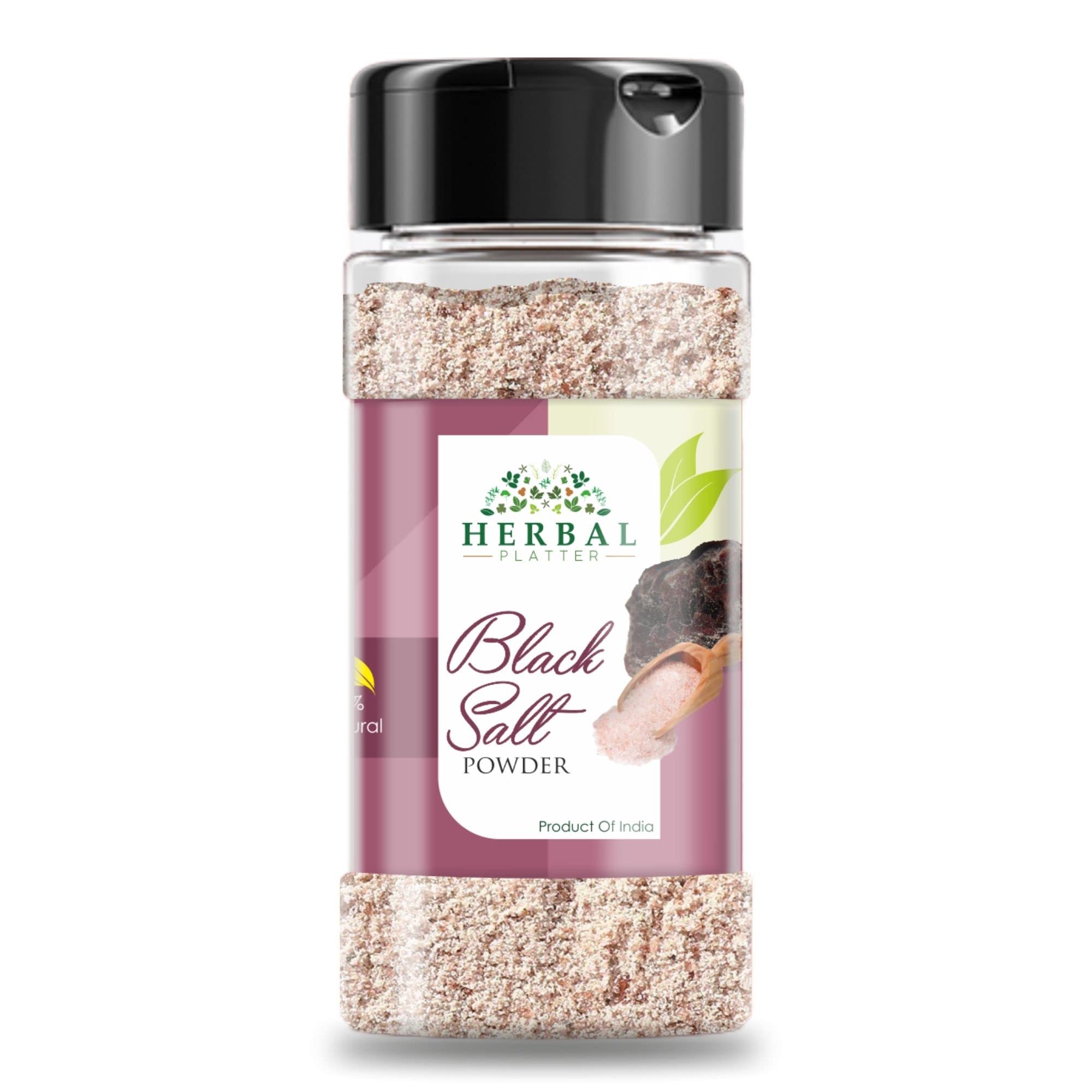 Herbal Platter Himalayan Black Salt (Kala Namak)� 100% Pure & Natural Rock Salt 200g Spice Jars with Sprinkler (B09Q28FKLN) Amazon Price History, Amazon Price Tracker