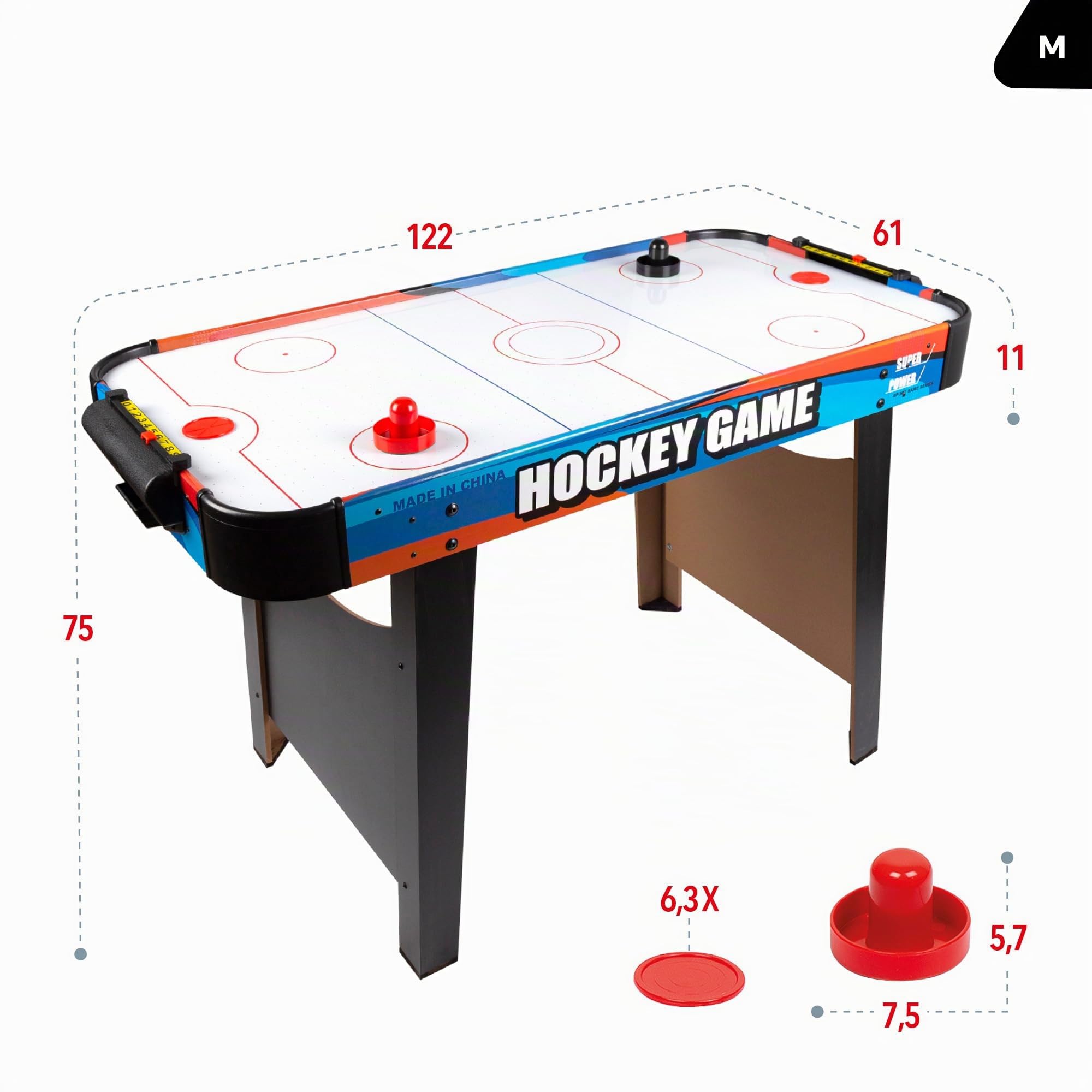 ColorBaby 85330 Air Hockey Tisch, 122 x 61 x 75 cm