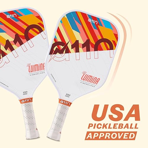 Miniatura 5 de A11N - Juego de 24 raquetas de superficie de fibra de vidrio con 4 bolas de pickleball y bolsa de pickleball para principiantes, aprobadas por USAPA