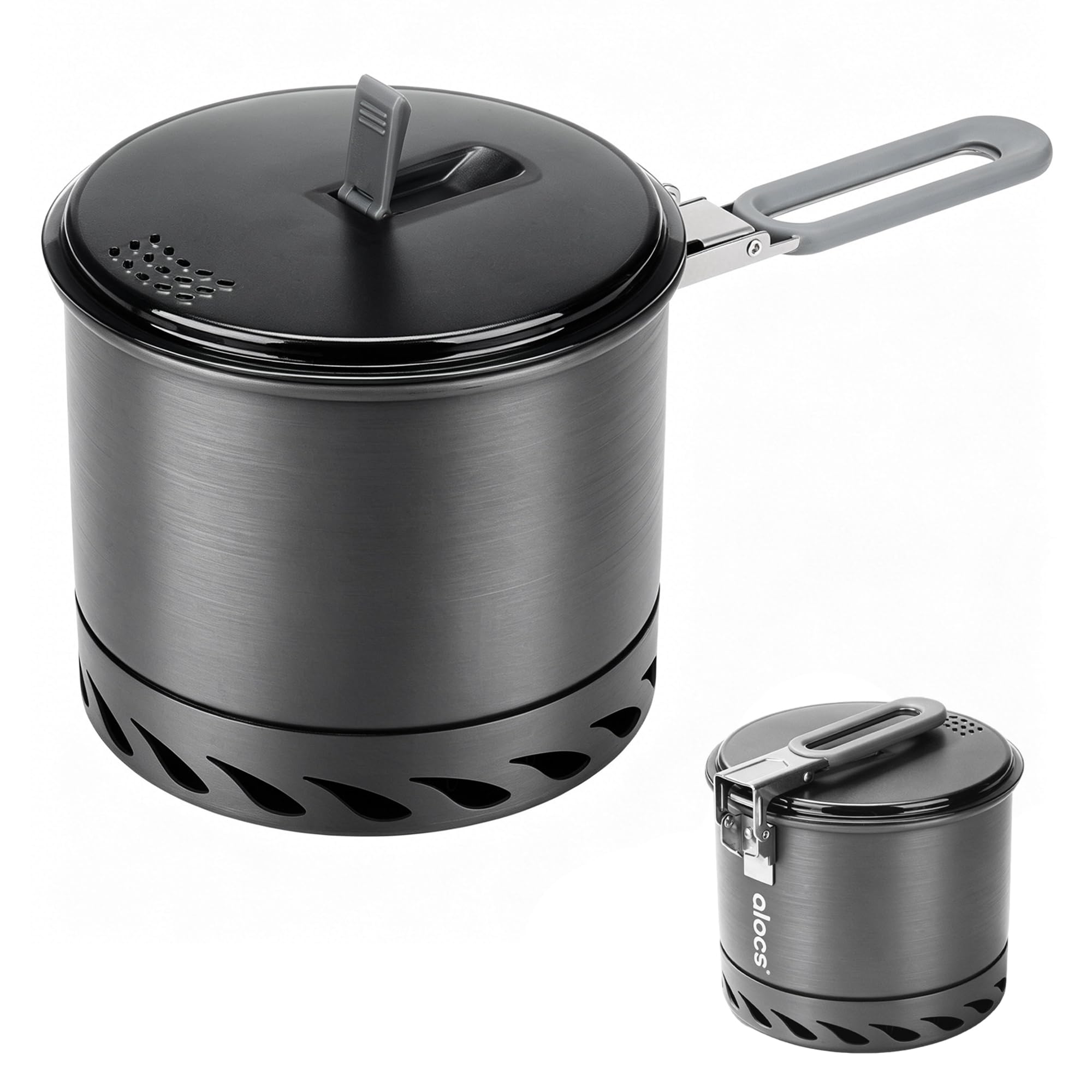 Amazon.com : Alocs 1L Ultralight Camping Pot with Heat Exchanger