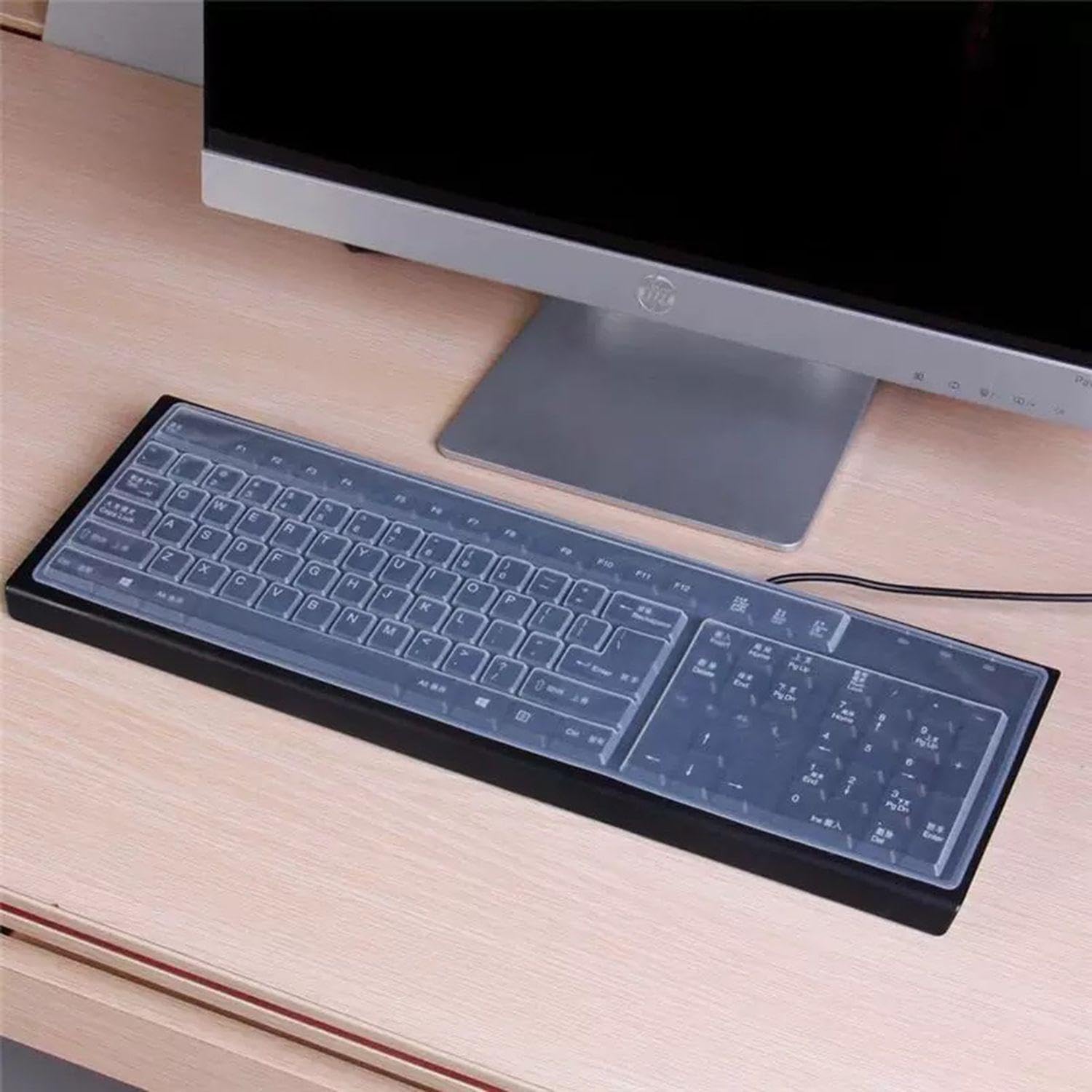 2 Piezas de película para teclado, 4 Piezas de Cepillo de Limpieza, Cubierta Transparente para teclado