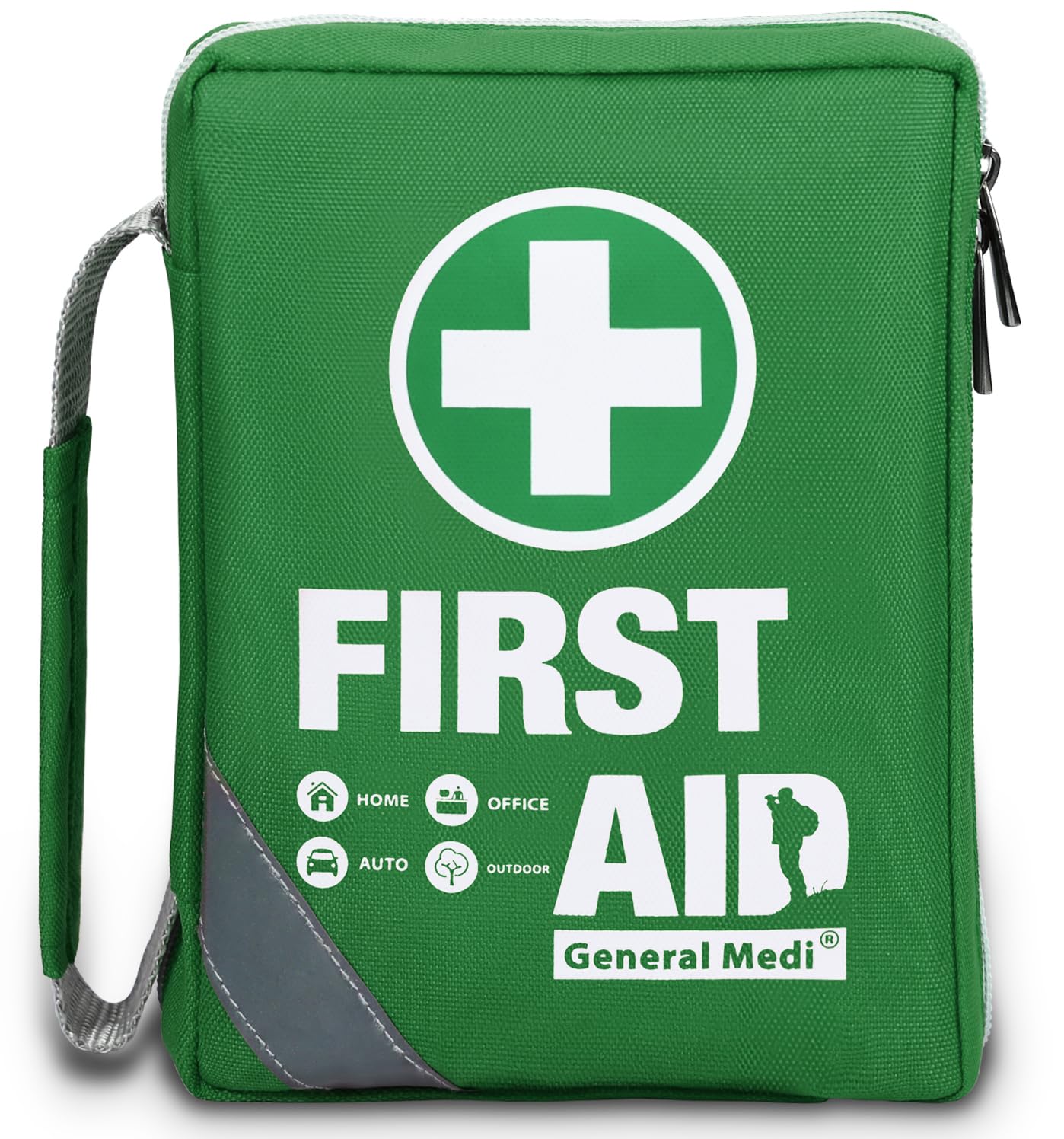 First Aid Kit -Compact First Aid Bag(175 Piece) - Reflective Bag Design- Includes 2 x Eyewash,Instant Cold Pack,Emergency Blanket for Home, Office, Vehicle,Camping, Workplace & Outdoor
