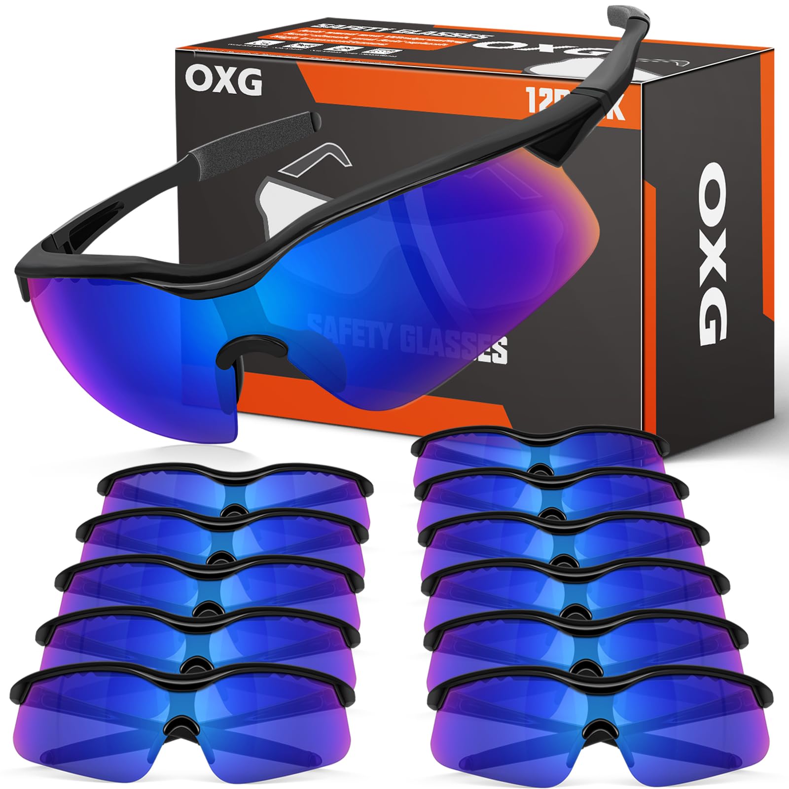 OXG 12 Pack Safety Glasses